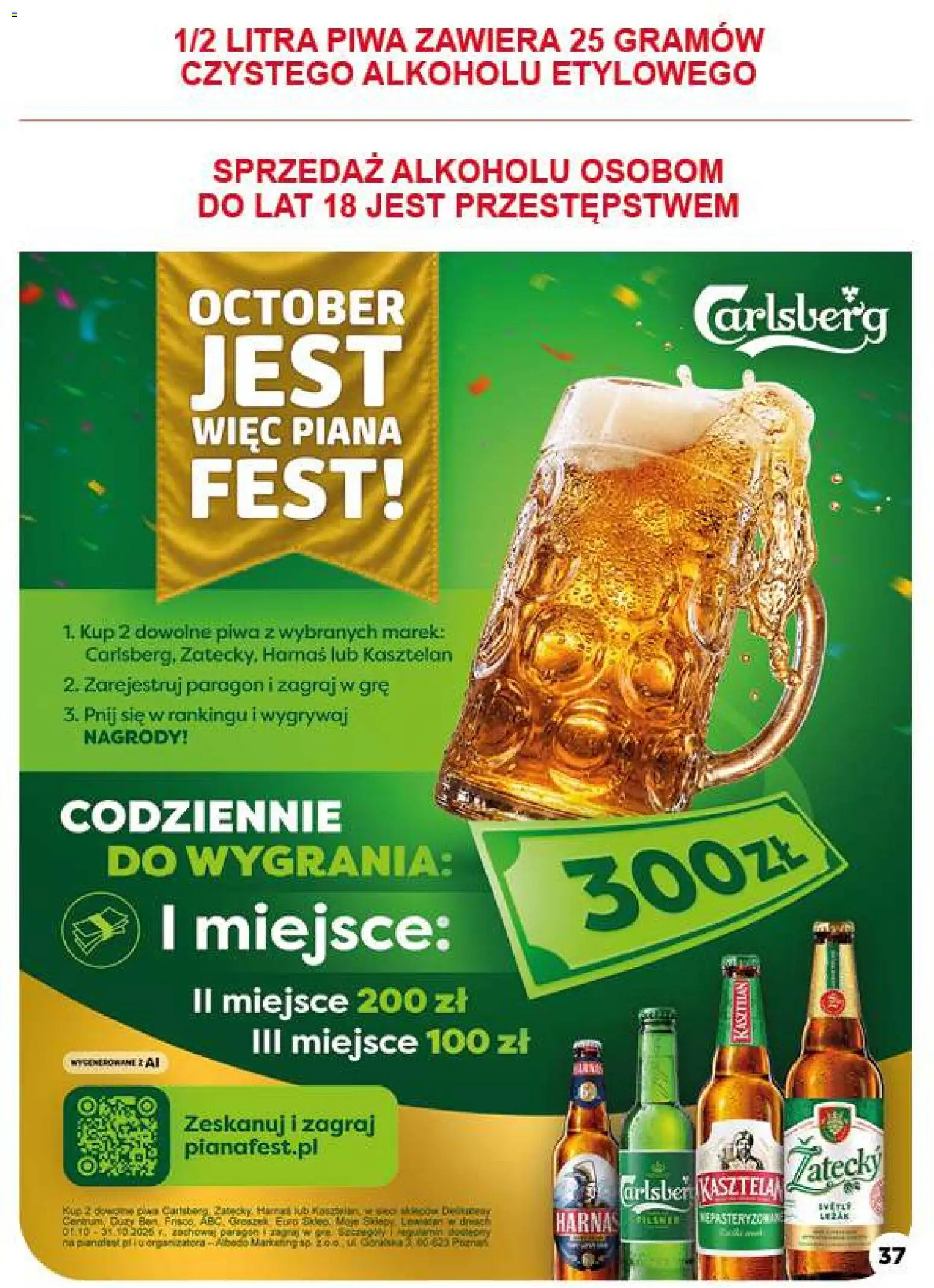 Euro Sklep gazetka od 22.10.2026 | Strona: 37 | Produkty: Harnaś, Piana