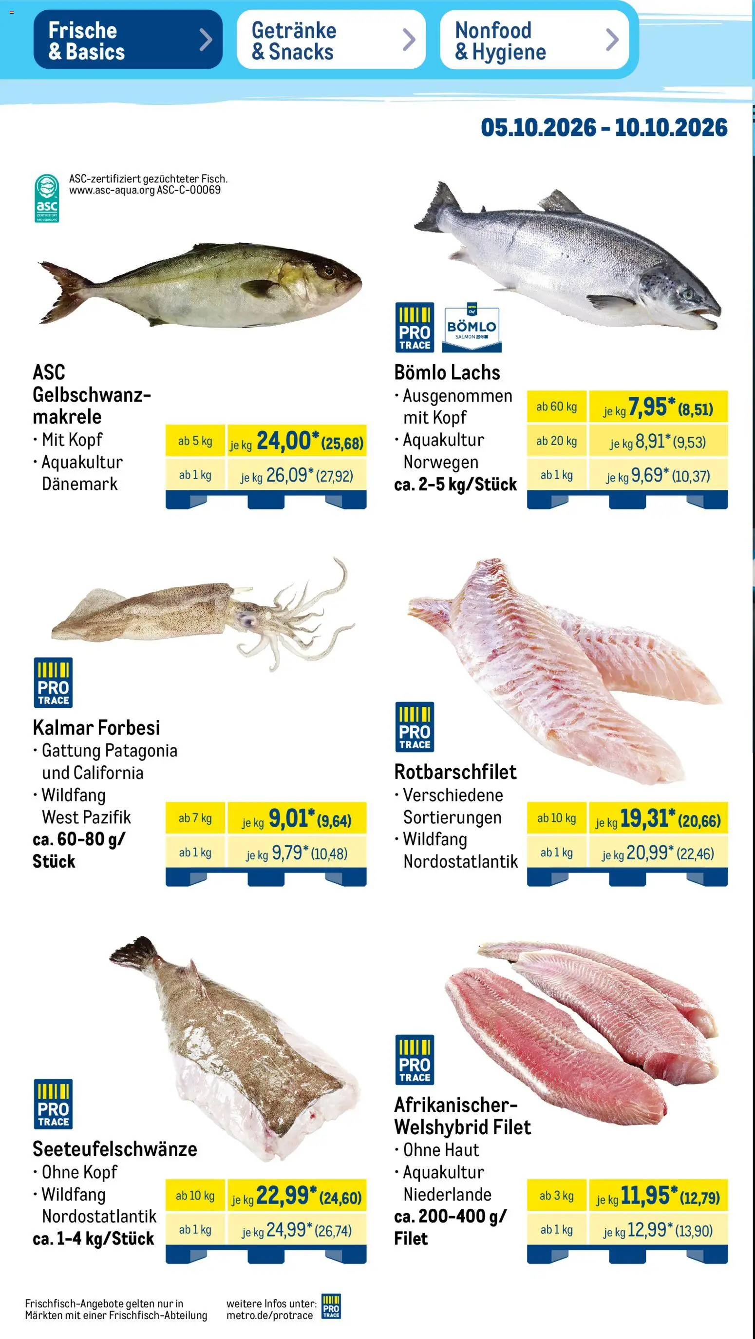 Metro NonFood-Angebote – gültig ab 05.10.2026 | Seite: 33 | Produkte: Lachs, Makrele
