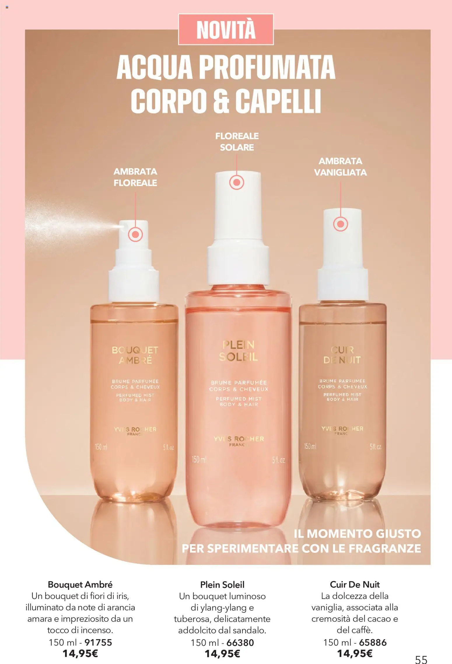 Volantino Yves Rocher del 20/10/2026 | Pagina: 55 | Prodotti: Acqua, Dolcezza, Fiori, Cacao