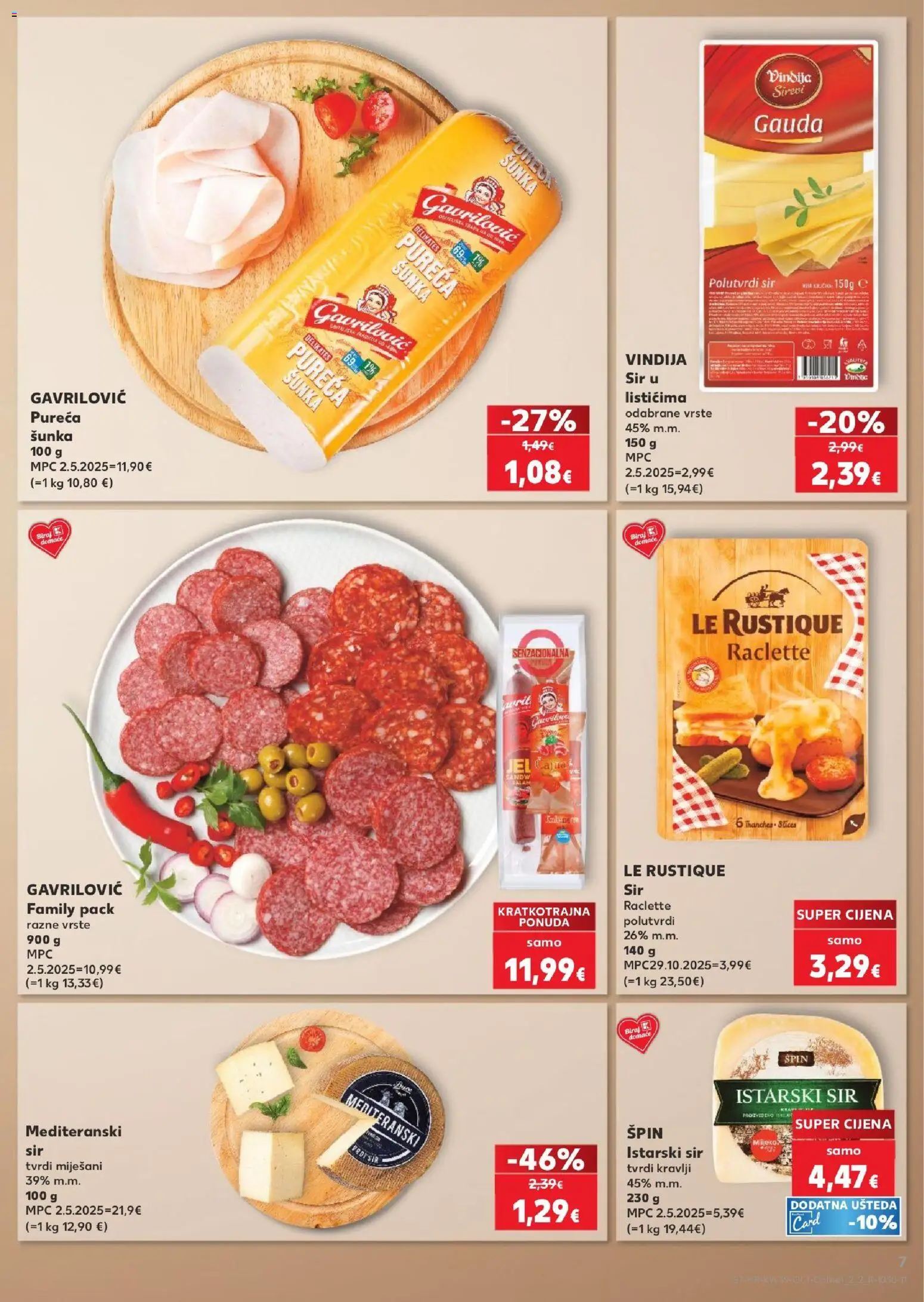Kaufland HR akciós ujság - amely érvényes a következő dátumtól: 2026.09.23. | Oldal: 7 | Termékek: Raclette, Lé