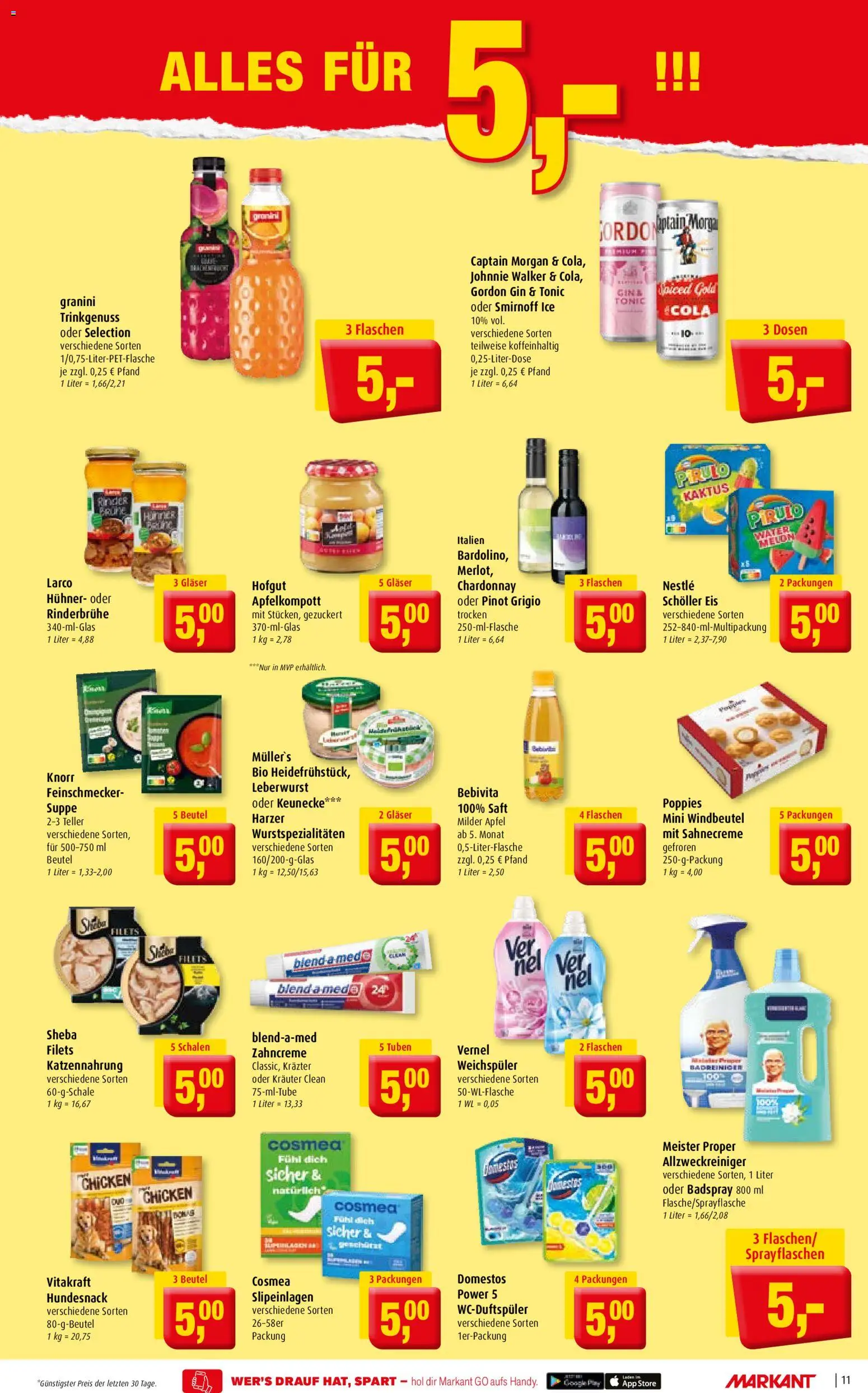 Markant Prospekt – gültig ab 07.09.2026 | Seite: 11 | Produkte: Sheba, Cola, Äpfel, Weichspüler