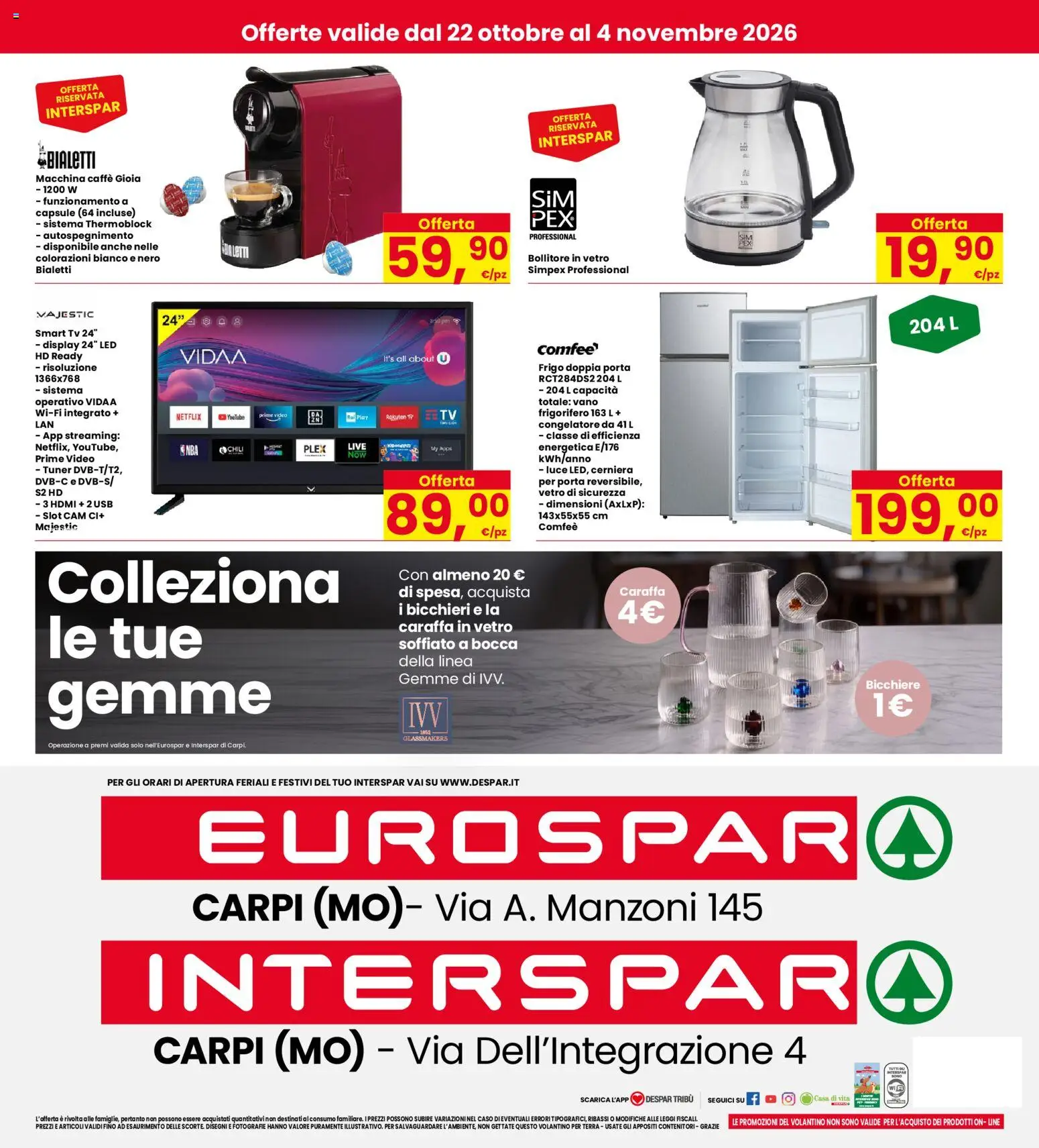 Volantino Eurospar del 22/10/2026 | Pagina: 32 | Prodotti: Video, USB, Frigorifero, Bollitore