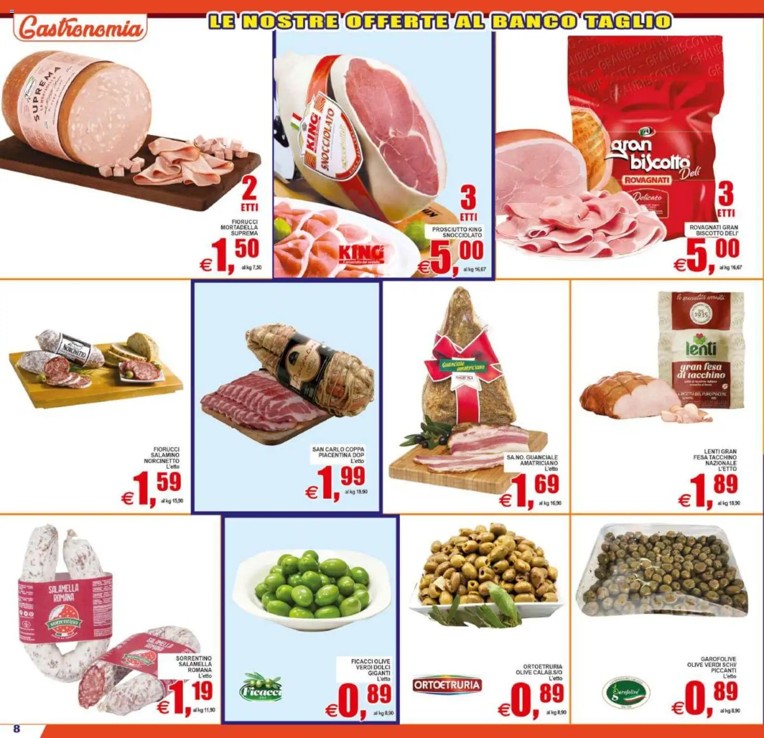 Volantino Pewex del 29.05.2026 | Pagina: 8 | Prodotti: Tacchino, Prosciutto, Mortadella, Guanciale