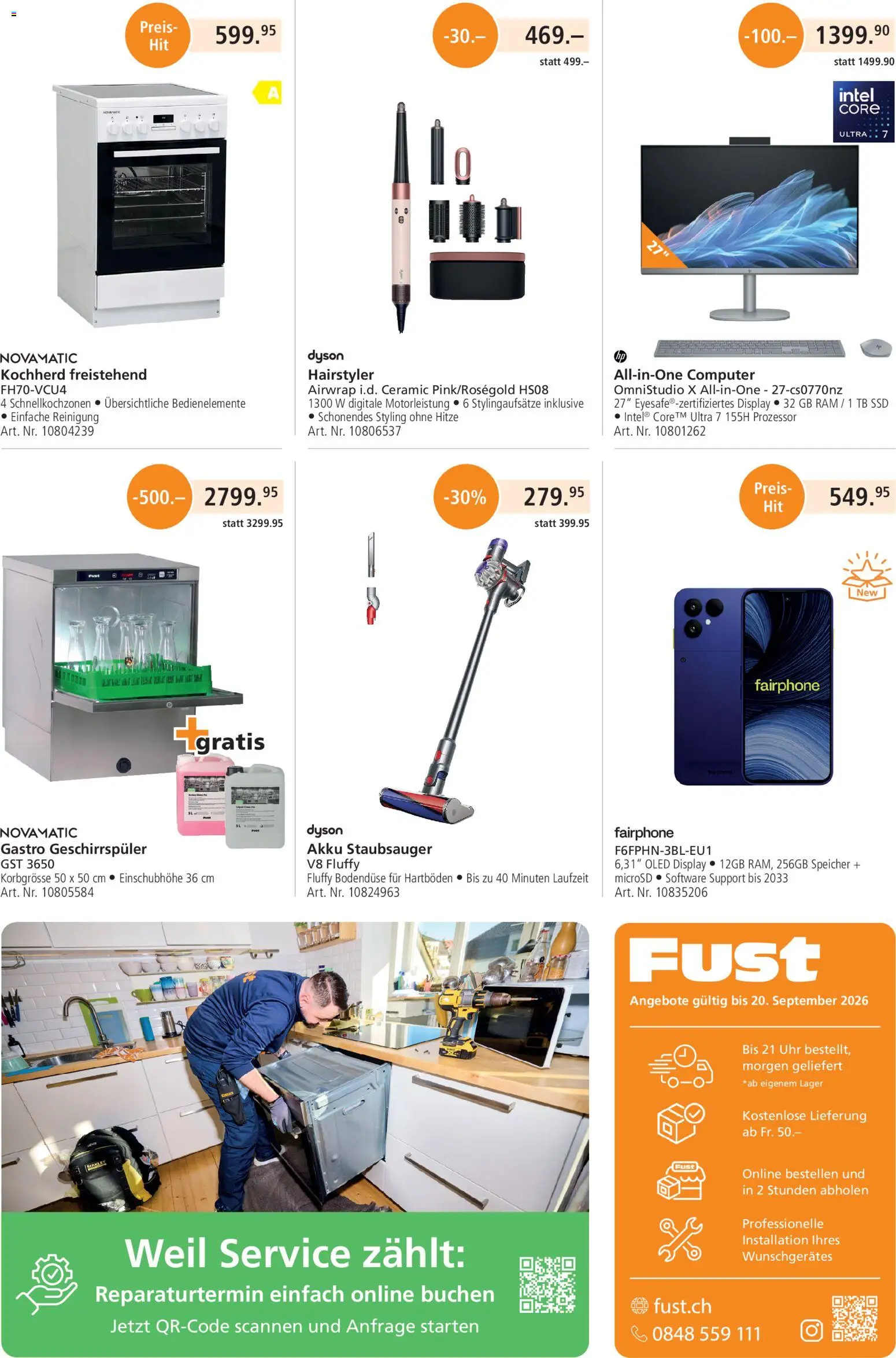 Fust aktionen – gültig ab 24.08.2026 | Seite: 36 | Produkte: Computer, Geschirrspüler, Staubsauger, Dyson