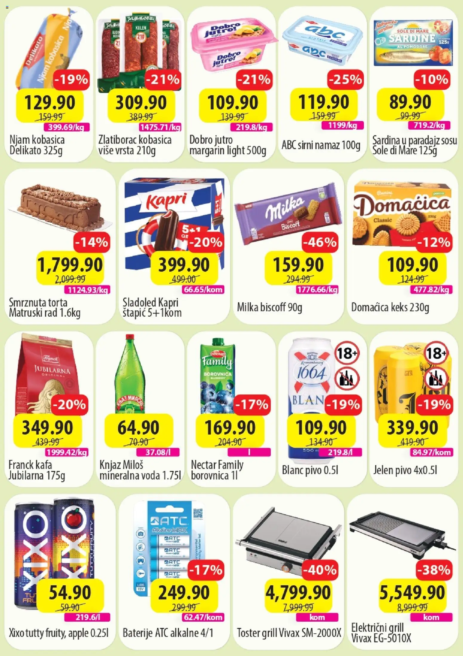 Senta Promet katalog - važi od 18.05.2026 | Strana: 2 | Proizvode: Kulen, Margarin, Kobasica, Sardina