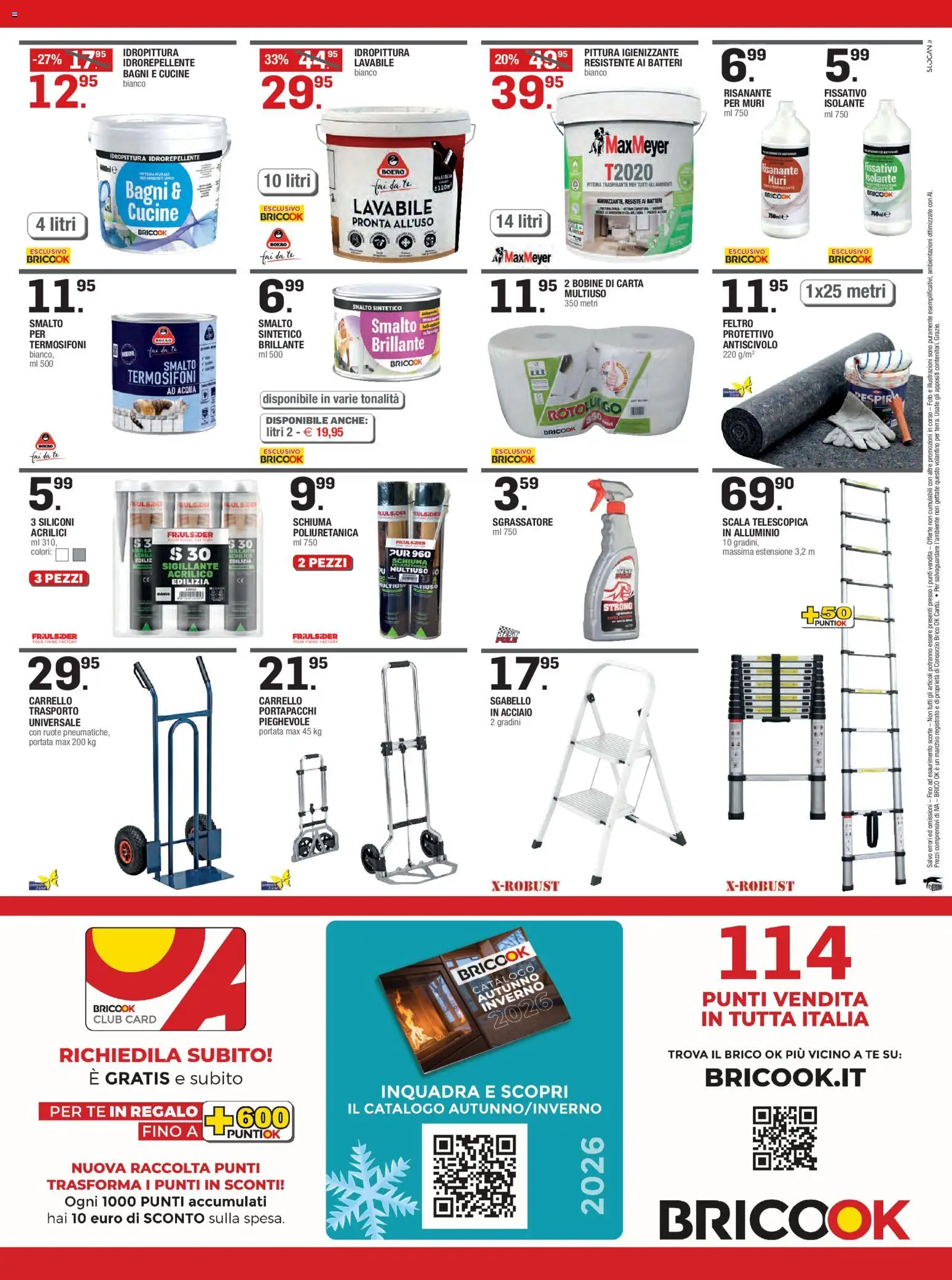 Volantino Brico OK del 08/10/2026 | Pagina: 8 | Prodotti: Carrello, Pittura, Scala, Alluminio