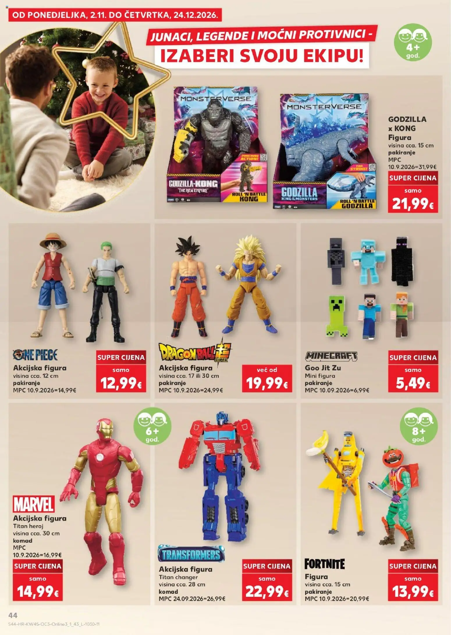 Kaufland HR akciós ujság - amely érvényes a következő dátumtól: 2026.11.02. | Oldal: 44 | Termékek: Minecraft