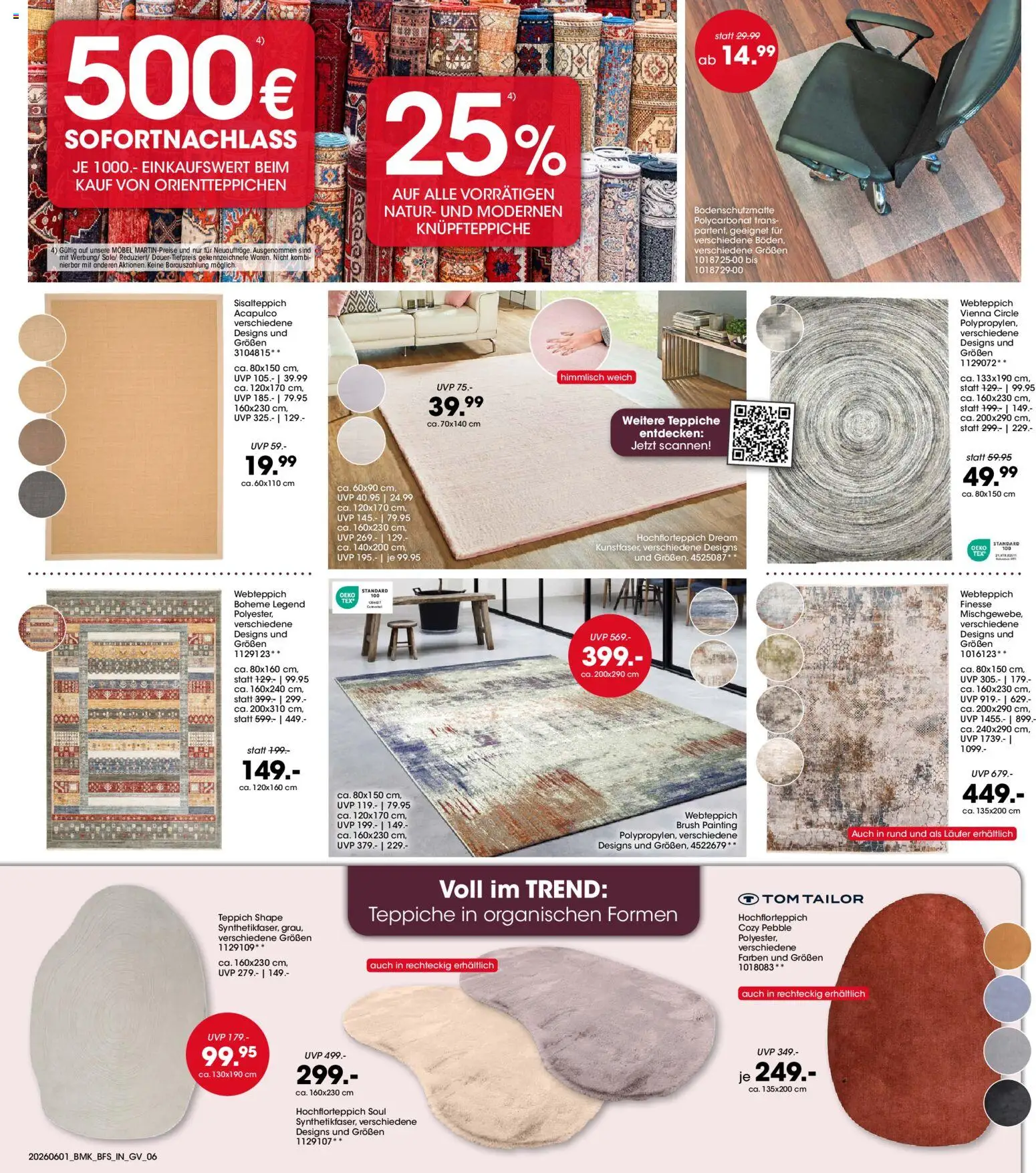 Möbel Martin Prospekt – gültig ab 01.06.2026 | Seite: 6 | Produkte: Teppich