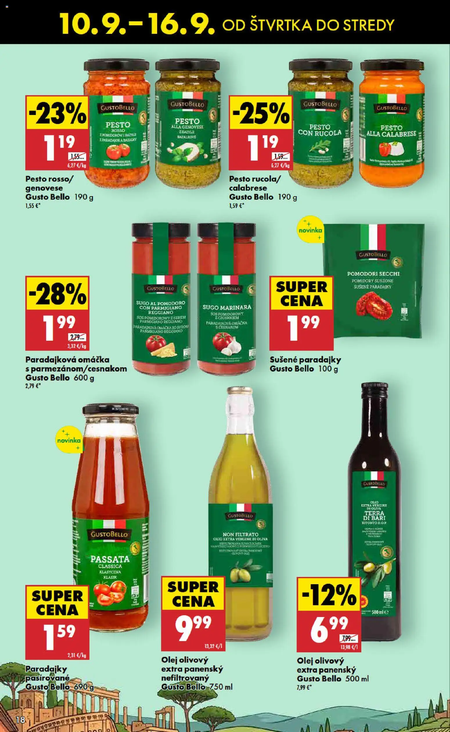 Nové Biedronka akcie – leták je platný od 10.09.2026 | Strana: 18 | Produkty: Olej, Sušené paradajky, Paradajky, Parmigiano Reggiano