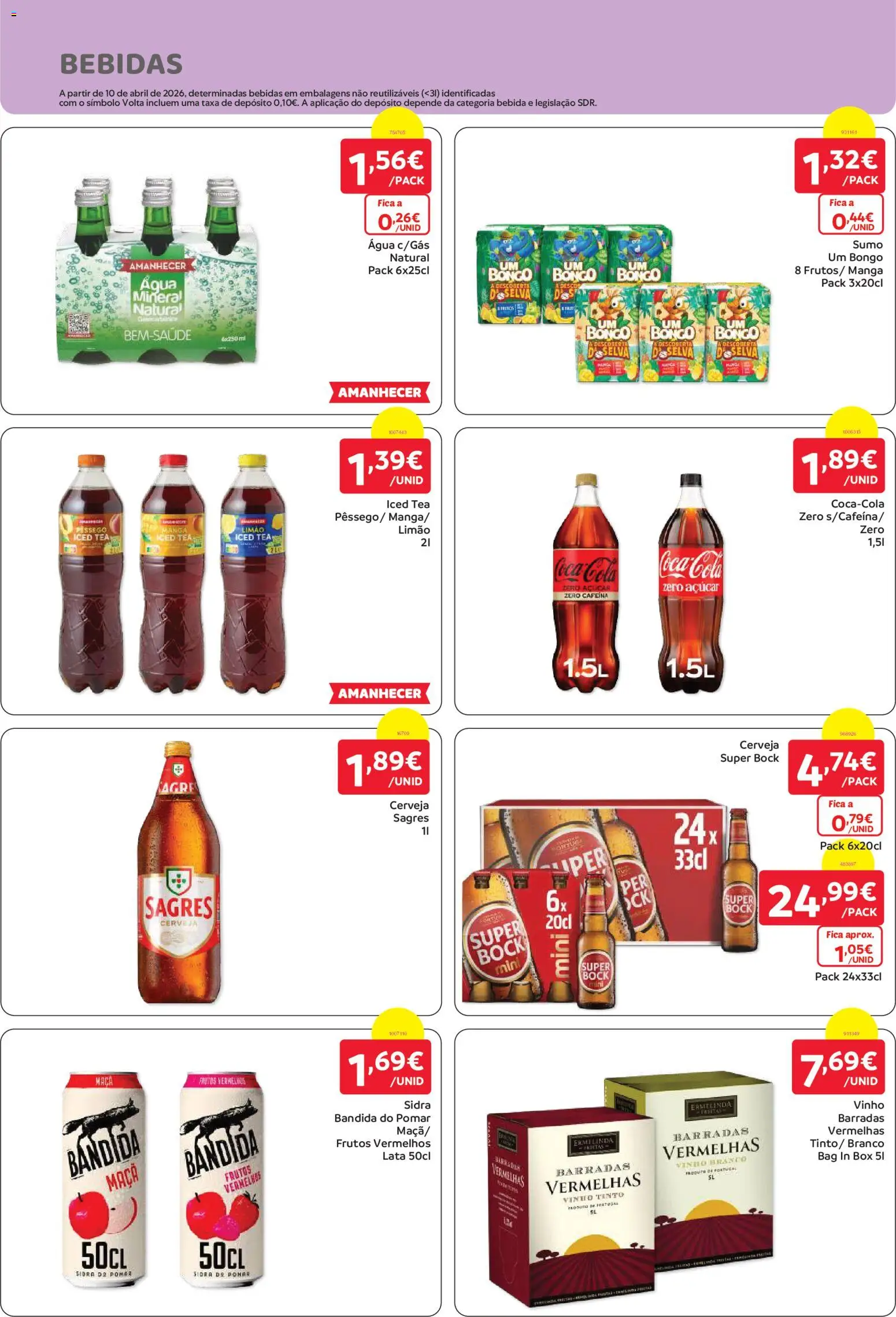Amanhecer folheto Madeira │ válido de 29/10/2026 | Página: 8 | Produtos: Sidra, Manga, Bebidas, Açúcar