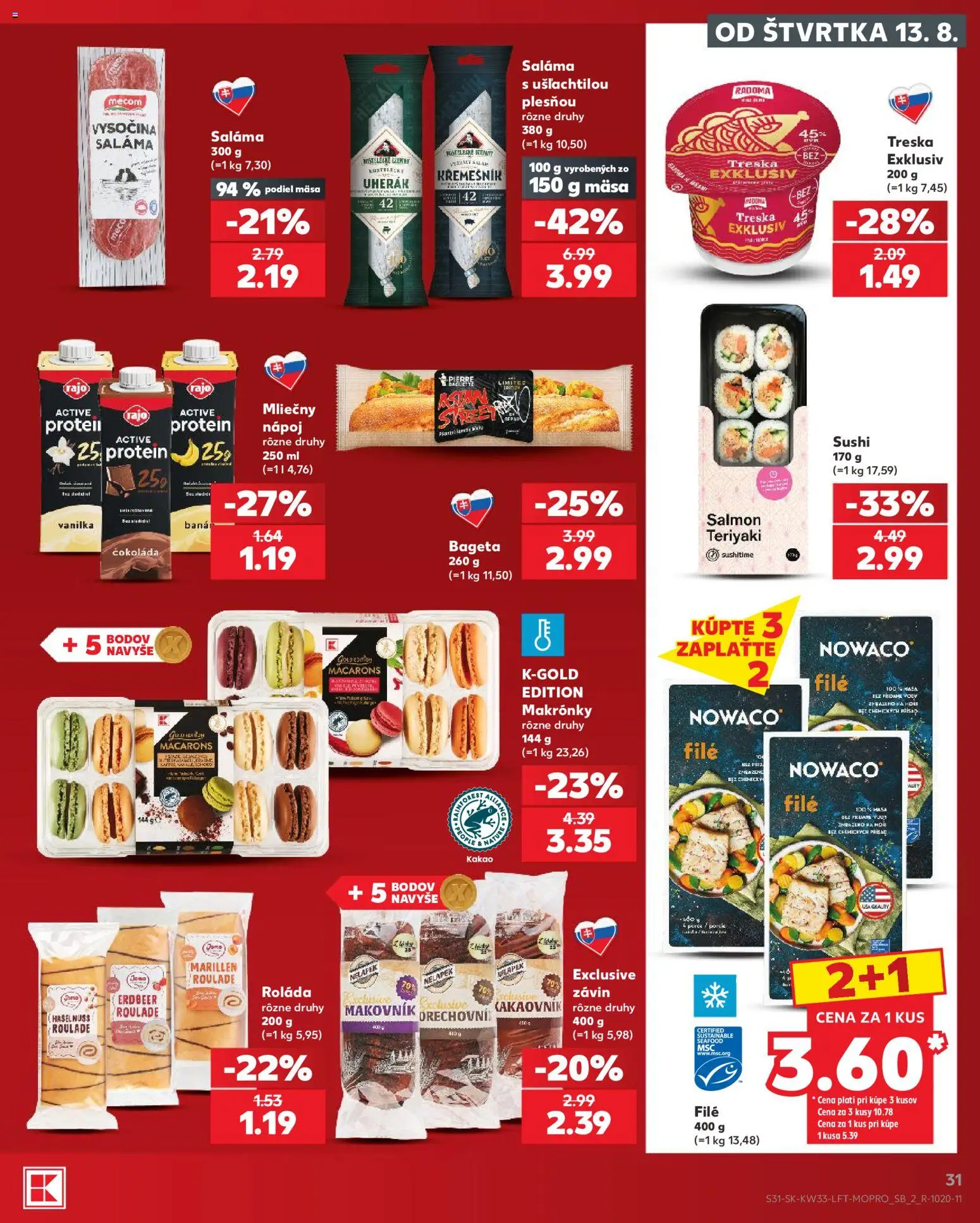 Nové Kaufland akcie – leták je platný od 13.08.2026 | Strana: 31