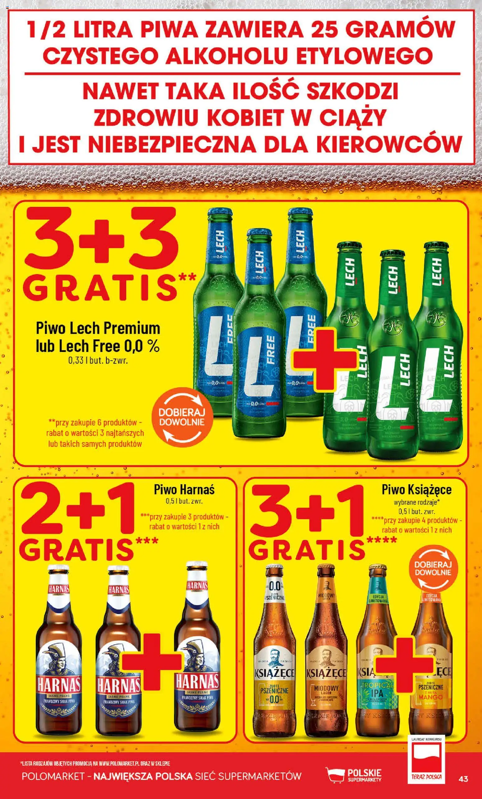POLOmarket gazetka od 01.07.2026 | Strona: 43 | Produkty: Mango, Harnaś, Piwo