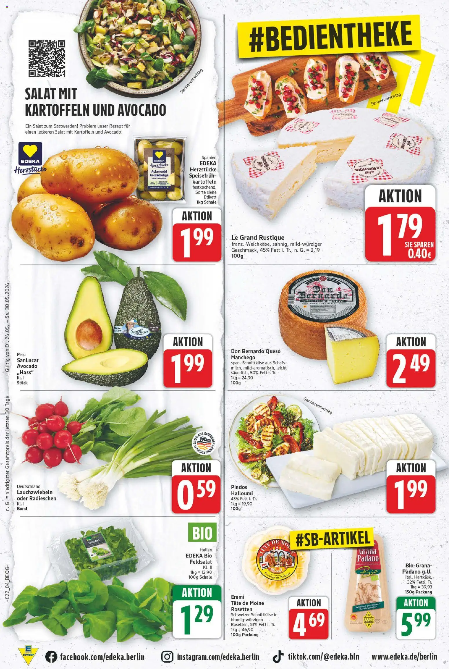 E center Prospekt – gültig ab 26.05.2026 | Seite: 4 | Produkte: Avocado, Kartoffeln, Salat