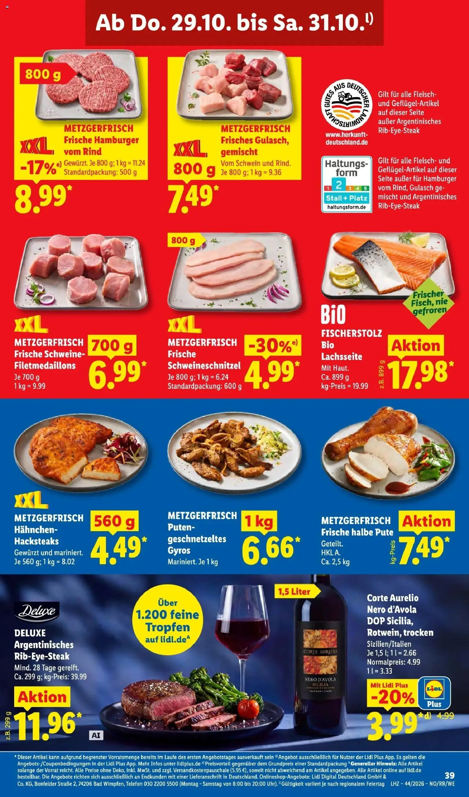 Lidl Prospekt Künzell (ab 26.10.2026) zum Blättern » Angebote | Seite: 59 | Produkte: Pute, Hahnchen, Bad, Gyros