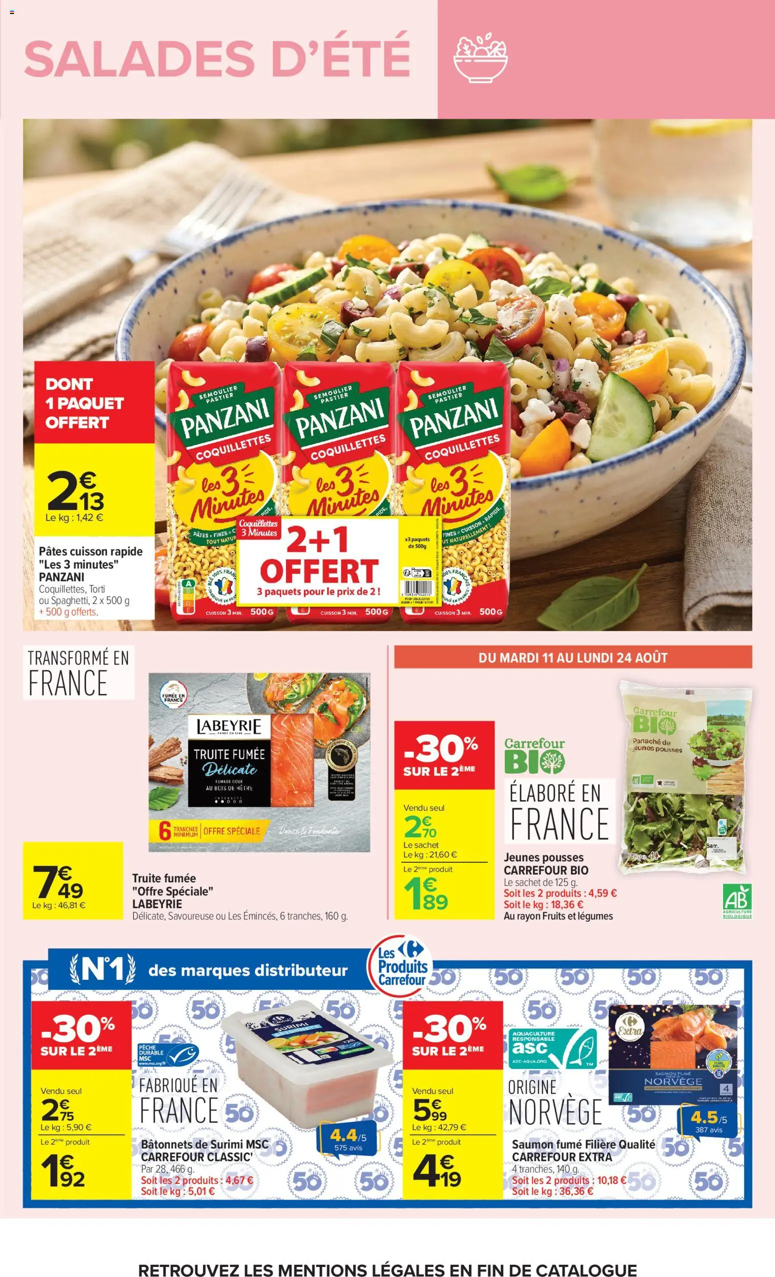 {H1} | Page: 35 | Produits: Pêche, Truite fumée, Coquillettes, Pâtes