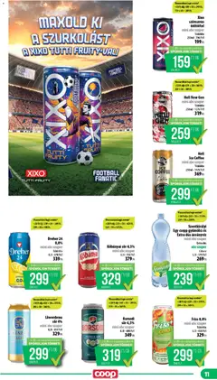 COOP - Mini & Abc & Szuper / Nyírzem - amely érvényes a következő dátumtól: 18.06.2026 | Oldal: 11 | Termékek: Őszibarack, Gyümölcs, Sör, Feferoni