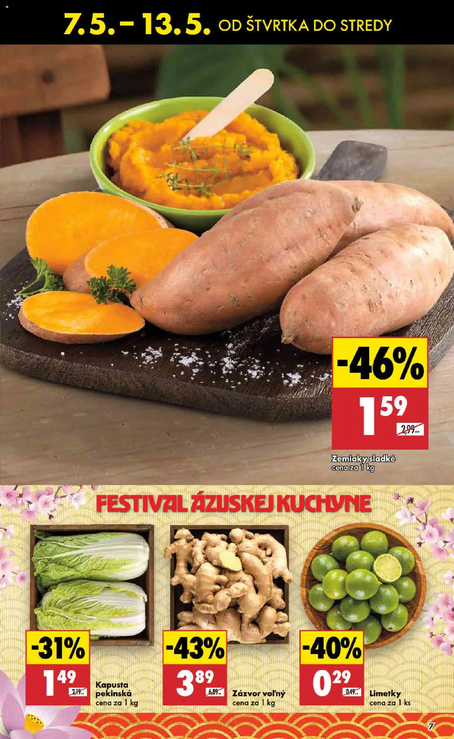 Nové Biedronka akcie – leták je platný od 07.05.2026 | Strana: 7 | Produkty: Kapusta, Zázvor, Kuchyne, Zemiaky