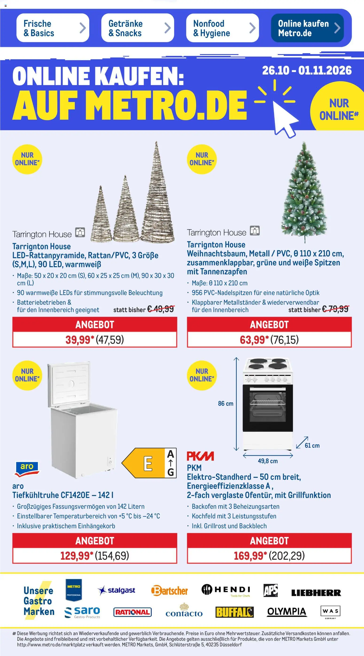 Metro NonFood-Angebote – gültig ab 26.10.2026 | Seite: 15 | Produkte: Melitta, Kaffee, Creme