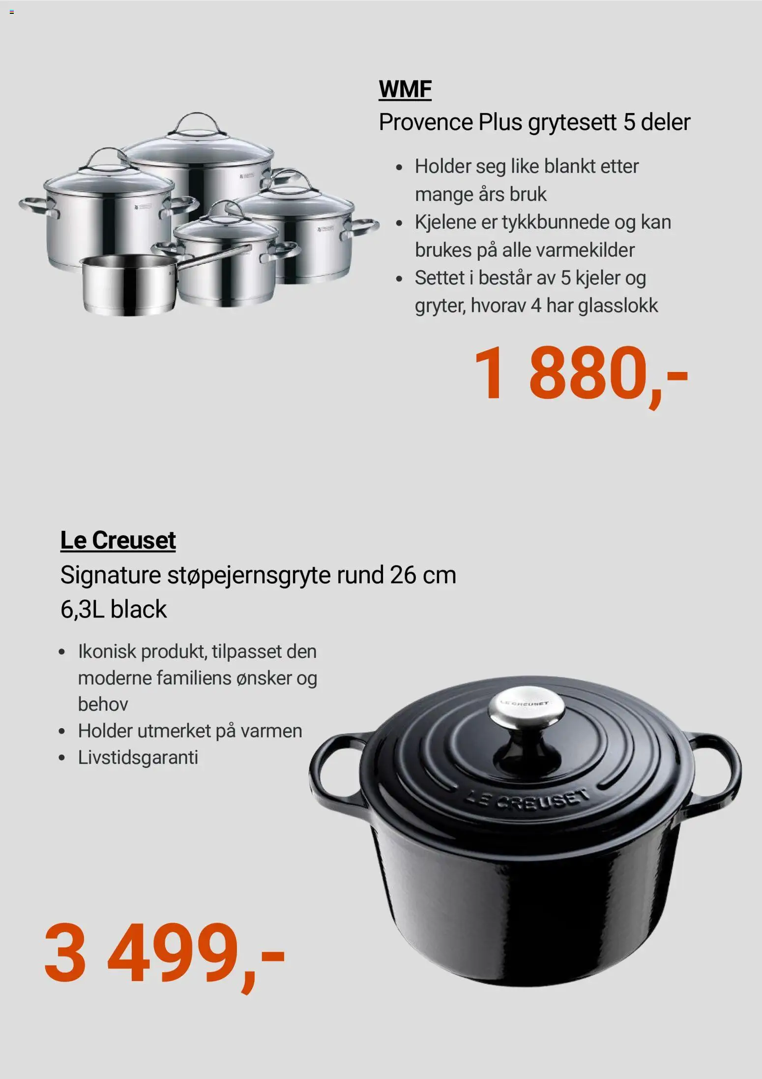{H1} | Side: 2 | Produkter: Støpejernsgryte, 1, Kjeler