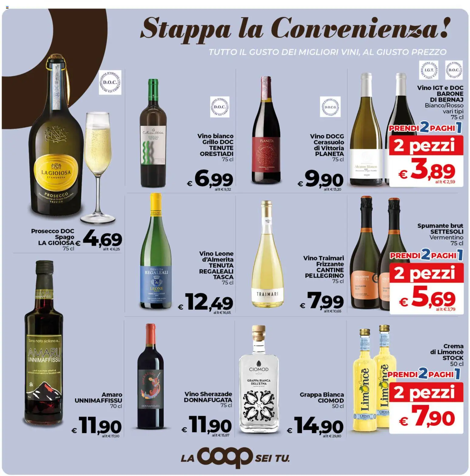 Volantino COOP del 09.06.2026 | Pagina: 19 | Prodotti: Crema, Prosecco, Vino, Amaro