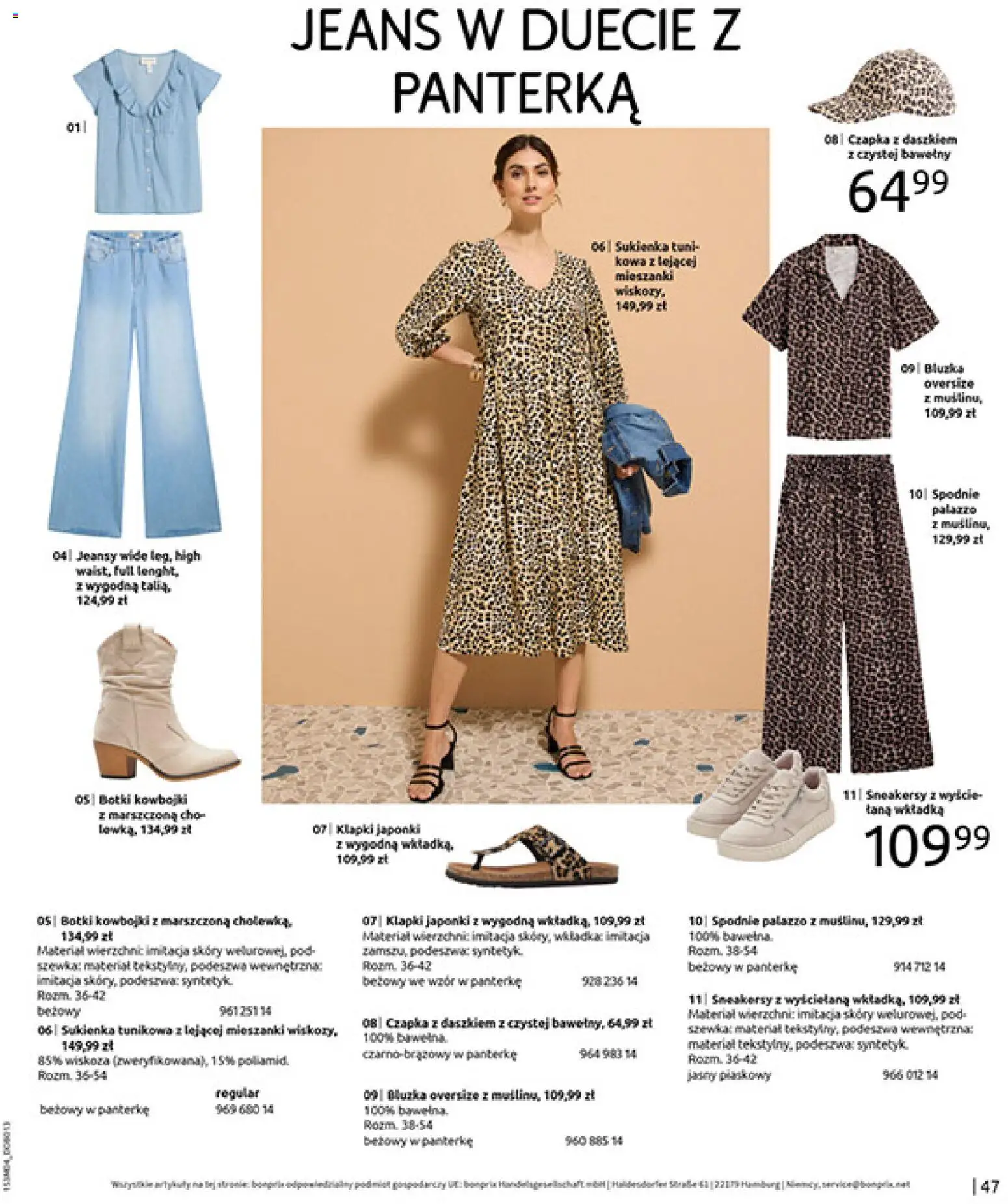 BonPrix Katalog od 30.03.2026 | Strona: 49 | Produkty: Bluzka, Klapki, Sukienka, Japonki