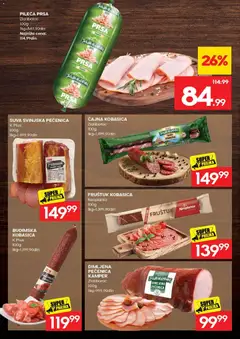 Idea katalog - pregled Idea kataloga - važi od 30.07.2026 | Strana: 6 | Proizvode: Pileća prsa, Budimska kobasica, Suva svinjska pečenica, Kobasica