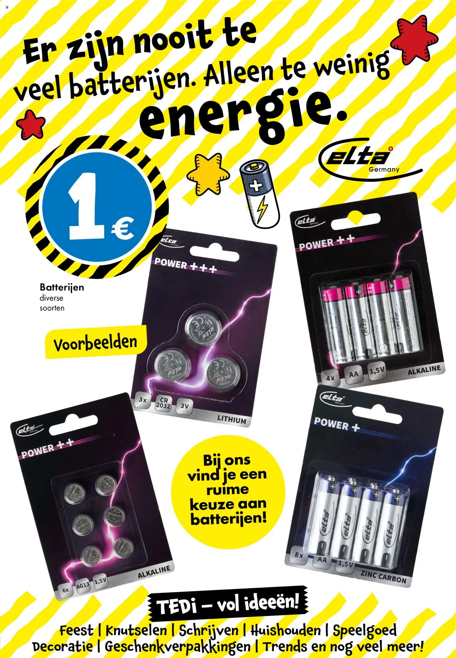 {H1} | Pagina: 14 | Producten: Speelgoed, Decoratie, Batterijen