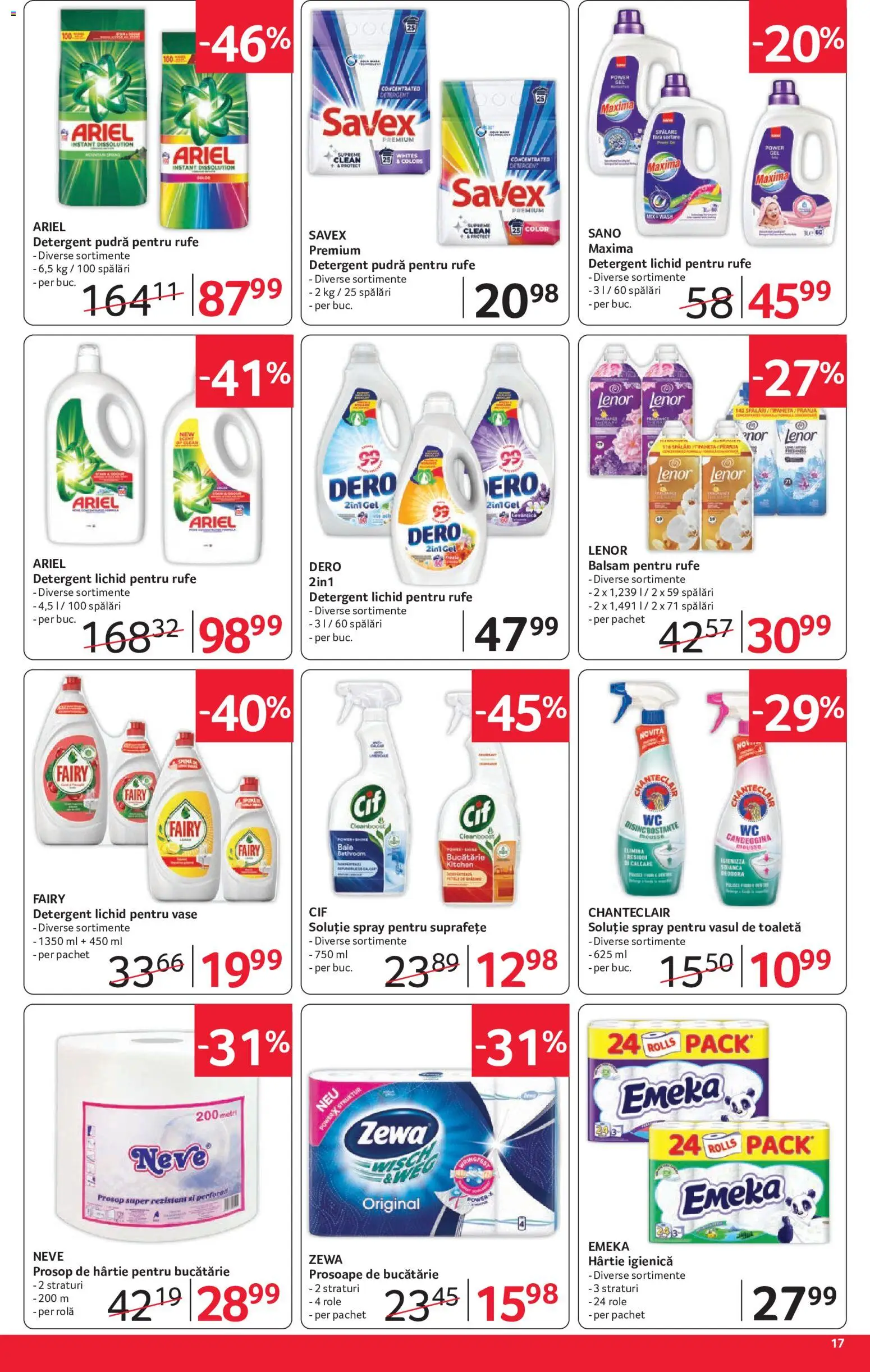 Noul catalog Selgros – valabil de la 29.05.2026 | Pagină: 17 | Produse: Bucătărie, Toaletă, Pudră, Detergent