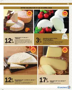 E.Leclerc - Prévisualisation de E.Leclerc catalogue de la semaine 17 valide à partir de 21.04.2026 | Page: 19 | Produits: Mozzarella, Cumin, Lait, Brie