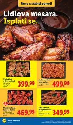 Marinirano pileće meso za giros, 540 g; 1 kg = 925.91 - pregled Lidl kataloga - važi od 03.08.2026 | Strana: 2