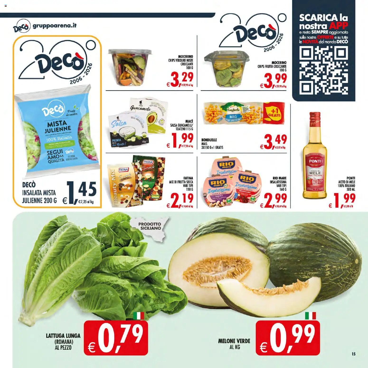 Volantino Decò del 21/08/2026 | Pagina: 19 | Prodotti: Mele, Frutta, Salsa, Insalata di tonno