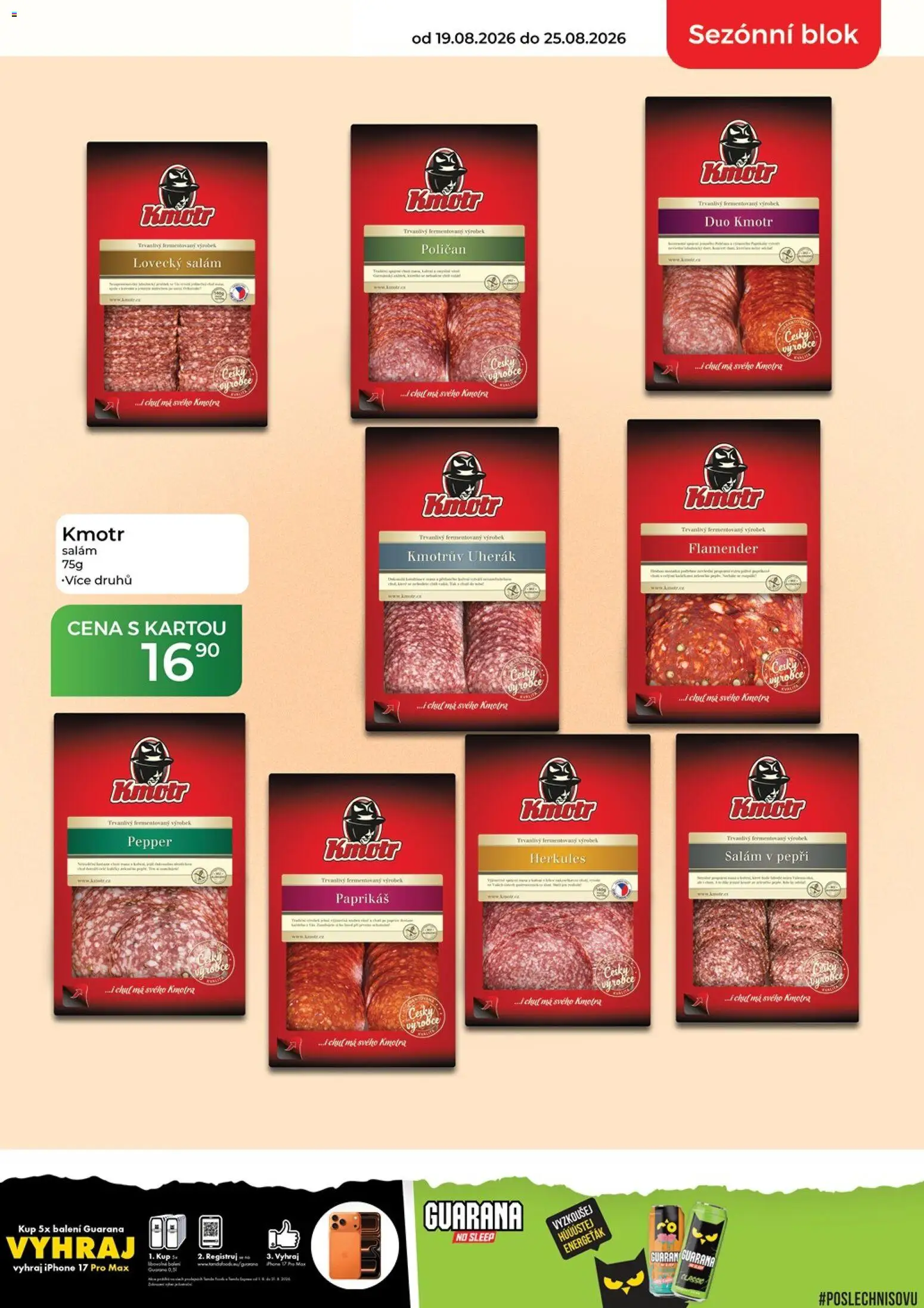 Tamda Foods leták od 19.08.2026 | Strana: 5 | Produkty: Salám, Iphone, Blok, Lovecký salám