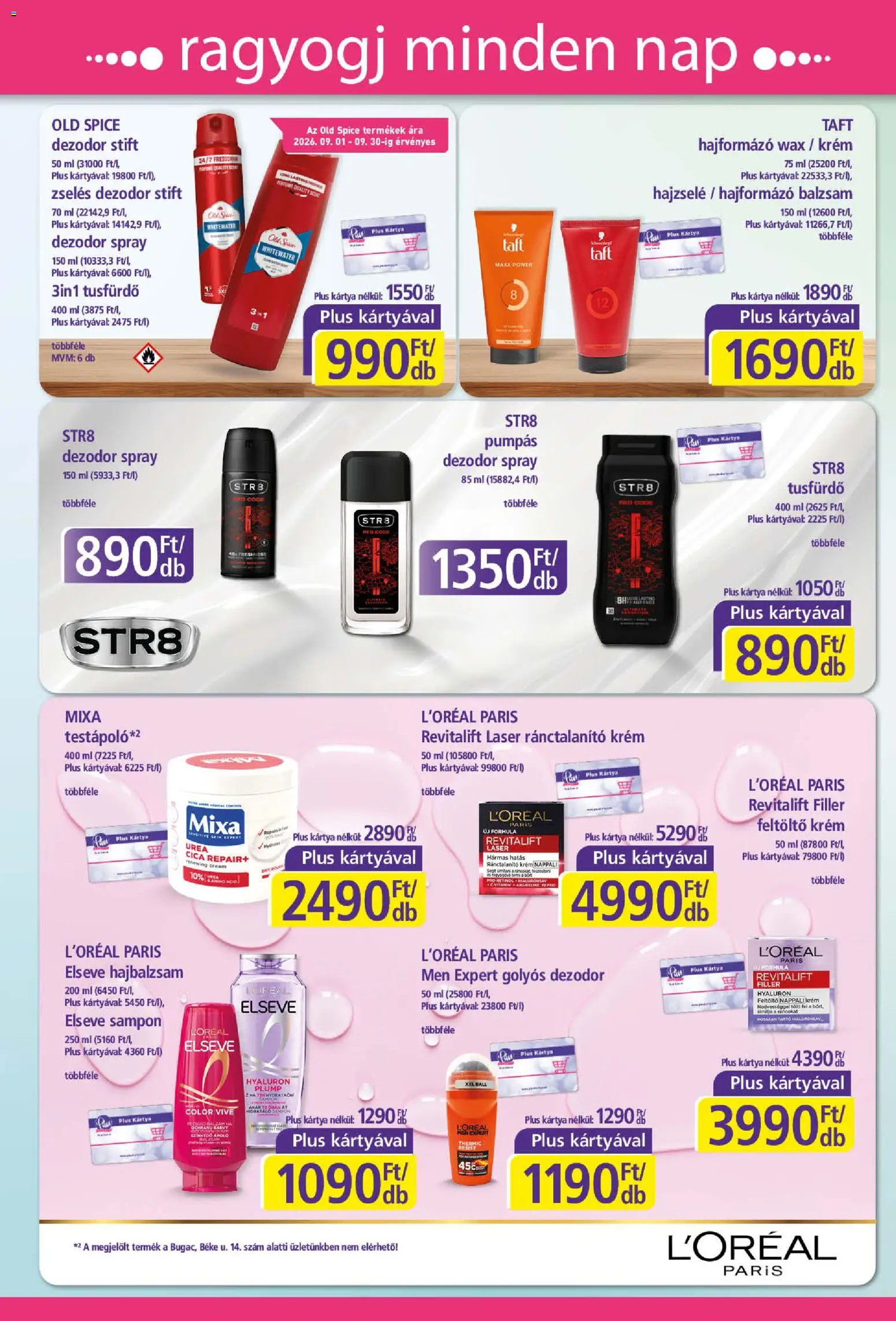 Plus Market akciós ujság - amely érvényes a következő dátumtól: 2026.09.17. | Oldal: 4 | Termékek: Old spice, Krém, Hajformázó, Taft