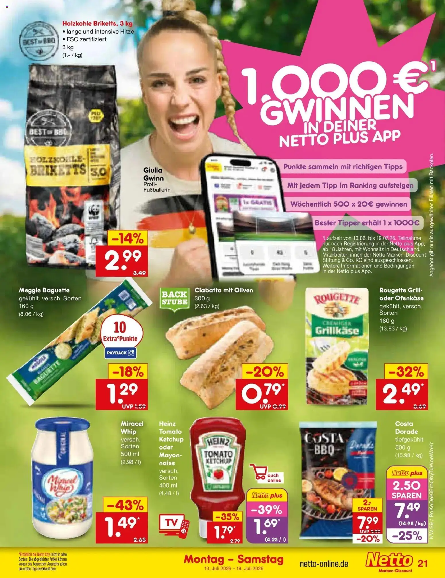 Netto Marken-Discount Prospekt Buttenwiesen – gültig ab 13.07.2026 | Seite: 29 | Produkte: Dorade, Grill, Baguette, Ketchup