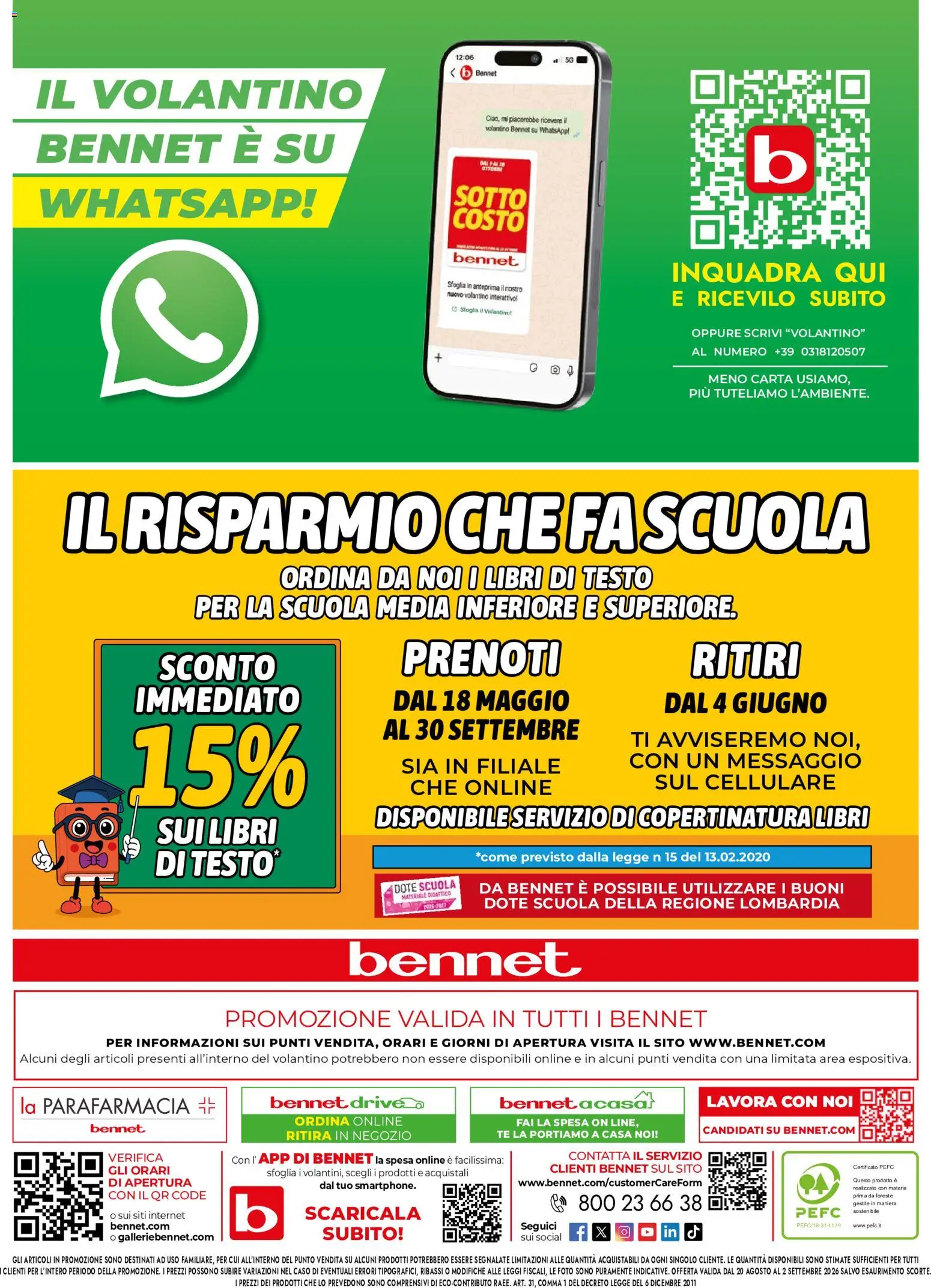 Volantino bennet del 20/08/2026 | Pagina: 23 | Prodotti: Cellulare, Libri, Tè