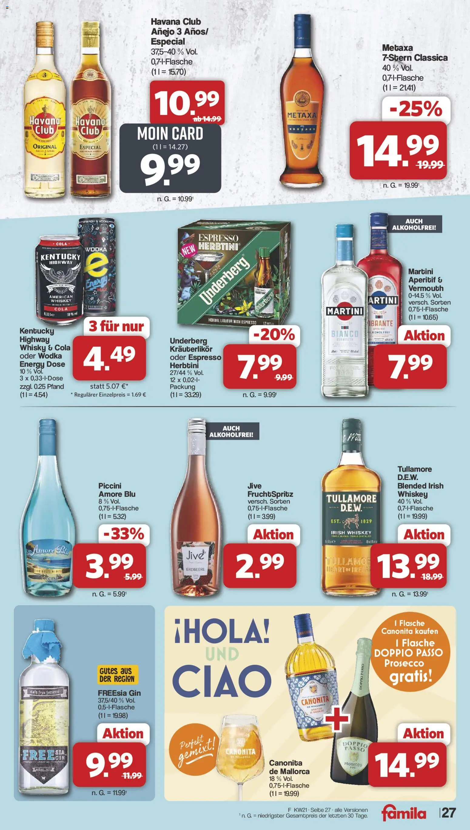 Famila Nordwest Prospekt 	 – gültig ab 18.05.2026 | Seite: 27 | Produkte: Whisky, Energy, Prosecco, Underberg