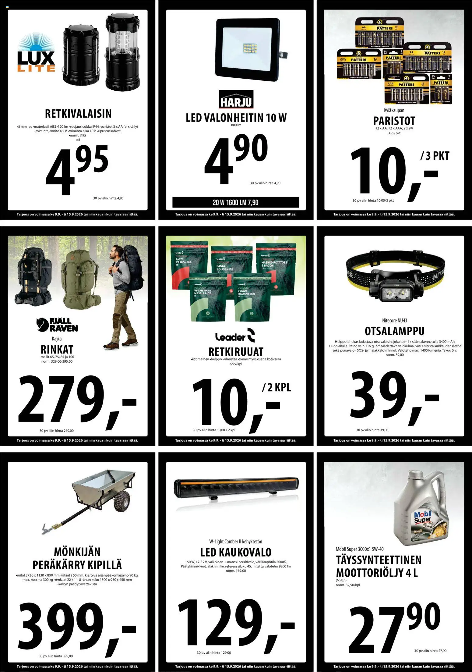 Tuuri tarjoukset – voimassa 09/09/2026 alkaen | Sivu: 21 | Tuotteet: Moottoriöljy, Patteri, Paristot, Pasta