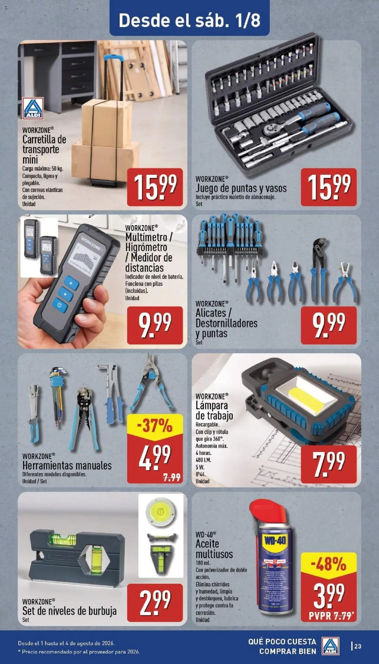 Aldi folleto Baleares │ válido desde el 27/07/2026 | Página: 23 | Productos: Aceite, Vasos, Κάππαρη, Lámpara