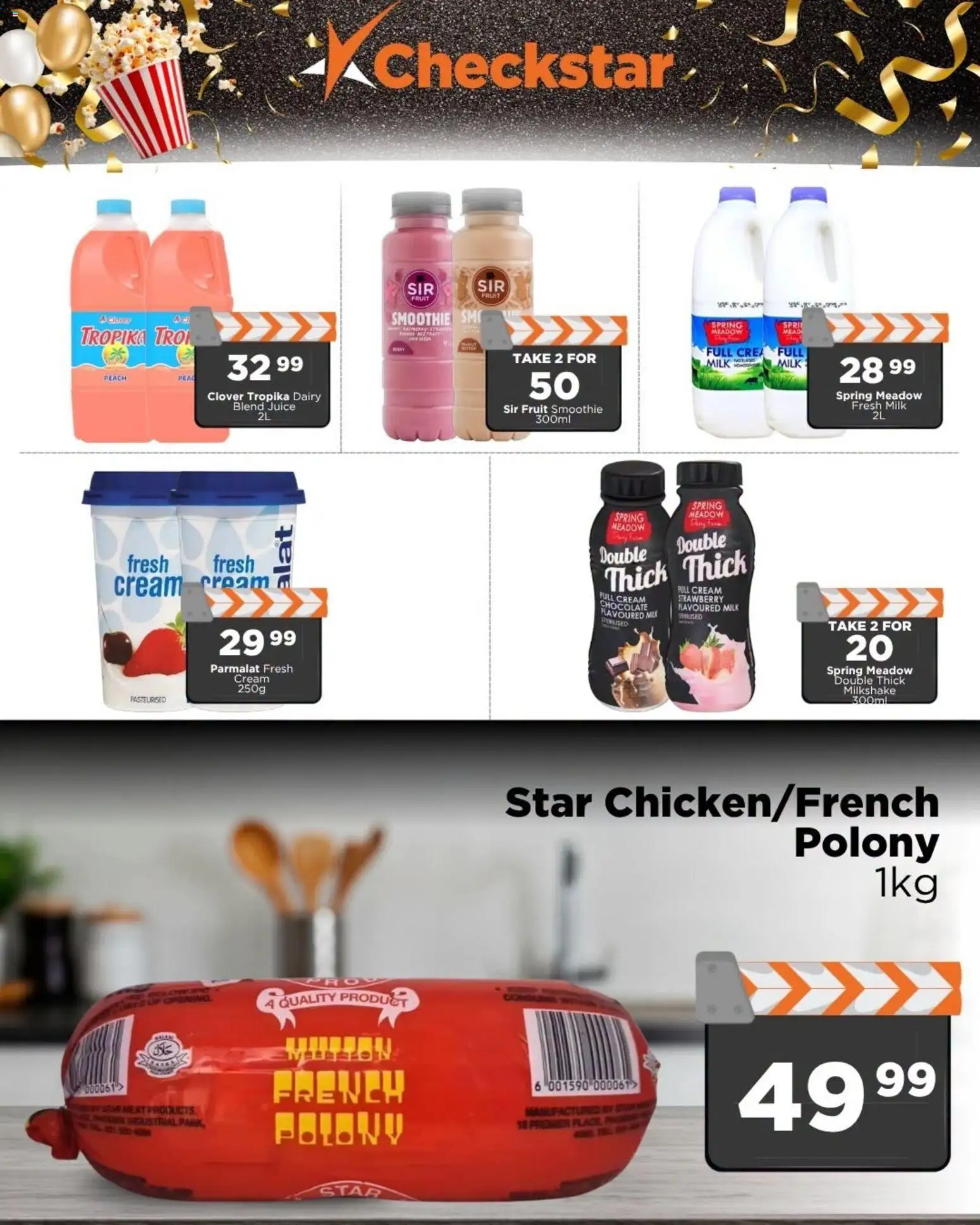 New Check Star catalogue – valid from 21/10/2026 | Page: 3 | Products: Milk, Polony, Chocolate, Fruit