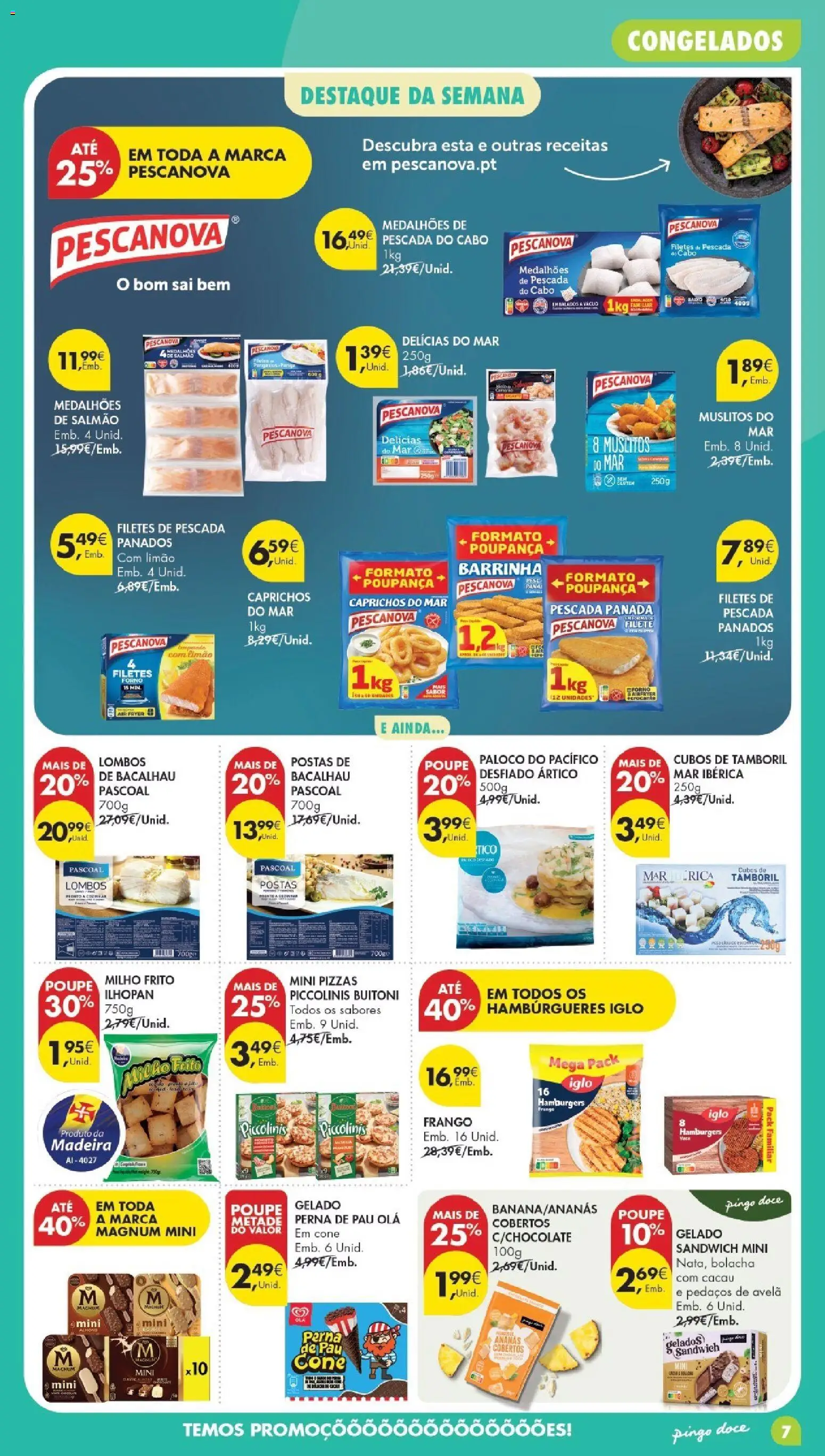 Pingo Doce folheto Poupe Esta Semana Madeira │ válido de 27/10/2026 | Página: 7 | Produtos: Frango, Pescada, Salmão, Milho