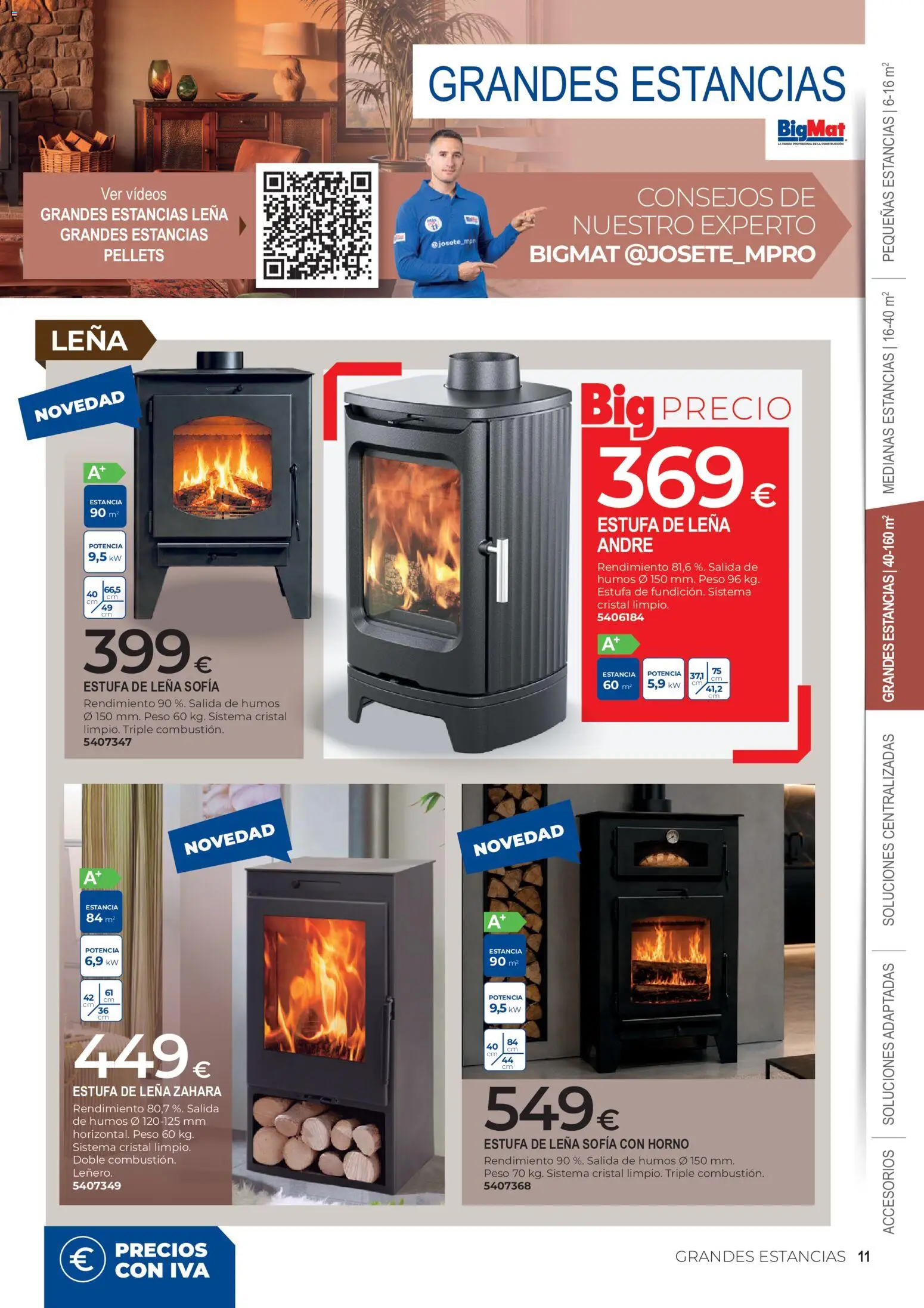 BigMat Calefacción │ válido desde el 05/10/2026 | Página: 11 | Productos: Estufa de leña, Horno, Peso, Leña