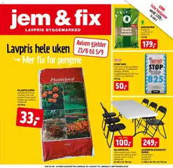 Forhåndsvisning av Jem & Fix kundeavis gyldig fra 23/08/2026