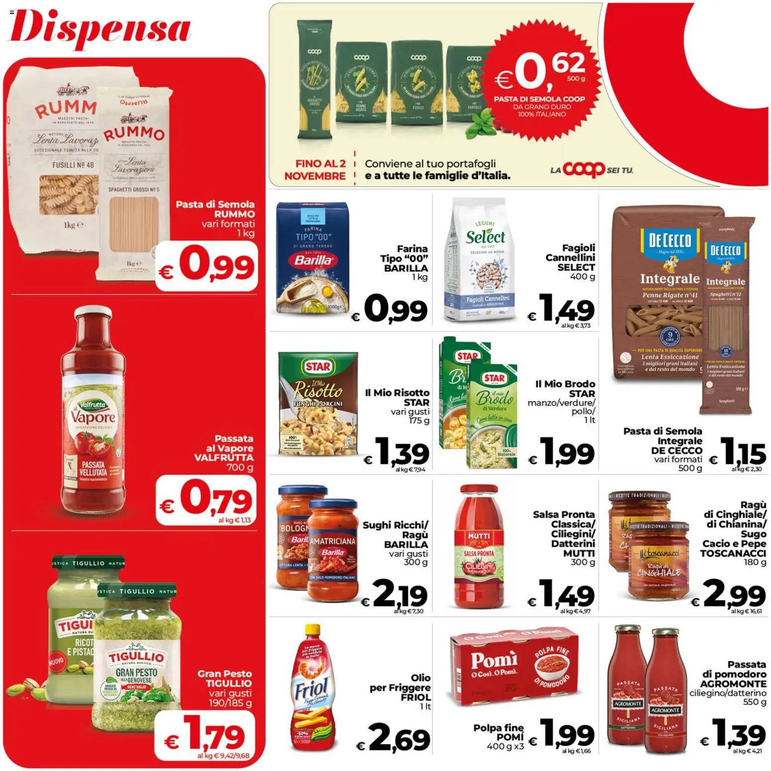 Volantino COOP del 23/10/2026 | Pagina: 12 | Prodotti: Cannellini, Fagioli, Pesto, Farina tipo 00