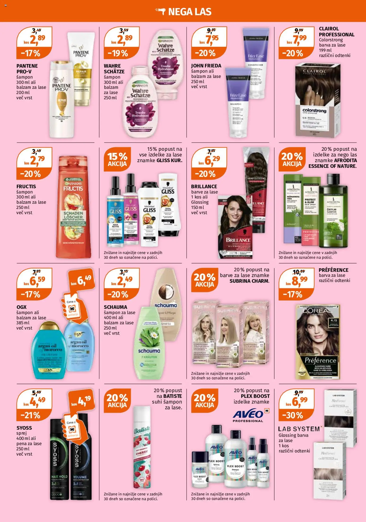 Novi Müller katalog ponudbe – veljaven od 31.08.2026 | Stran: 6 | Izdelki: Kos, Sampon, Barva za lase, Barva