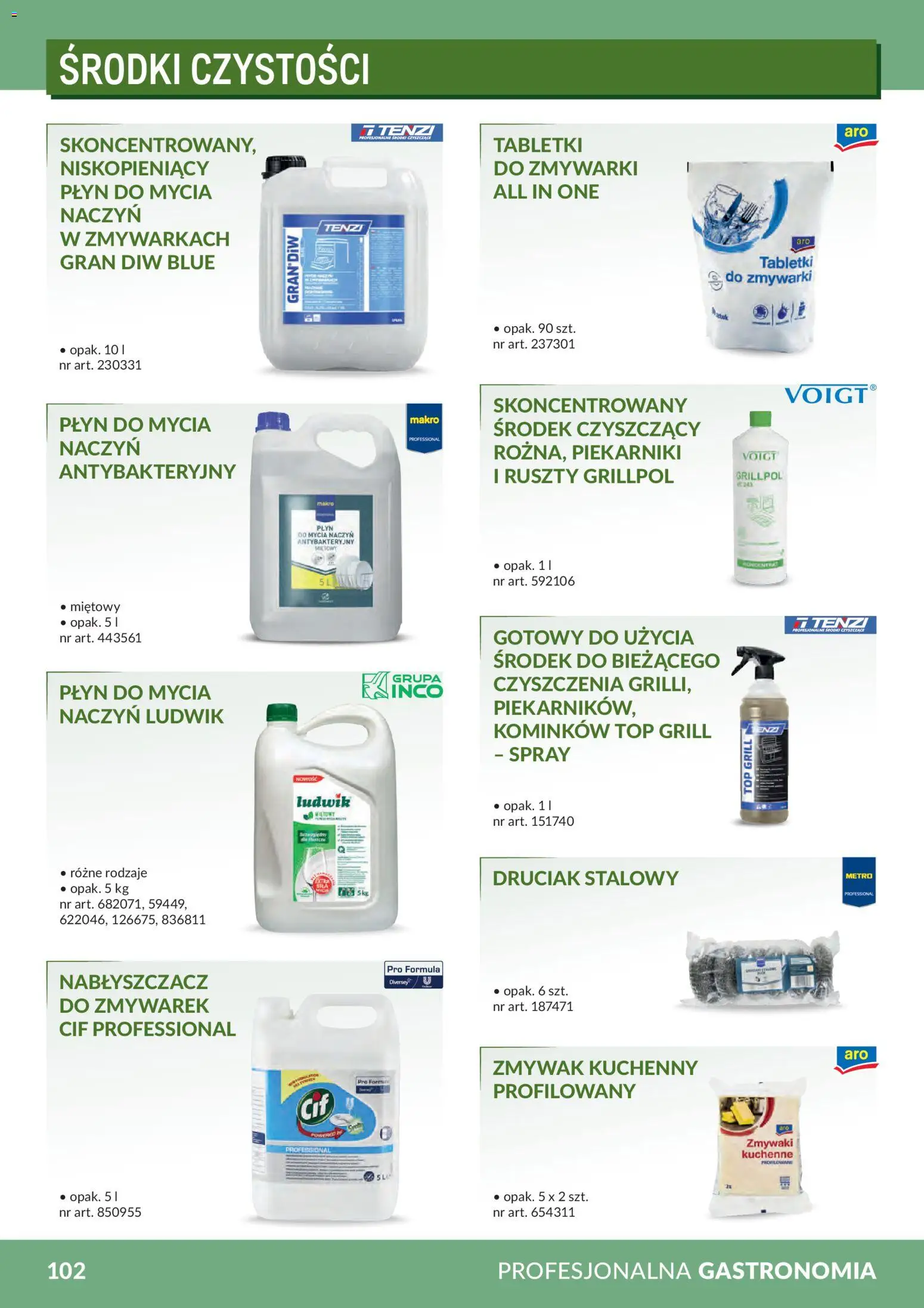 Makro Gazetka - Profesjonalna Gastronomia od 01.02.2026 | Strona: 102 | Produkty: Top, Środki czyszczące, Grill, Tabletki do zmywarki