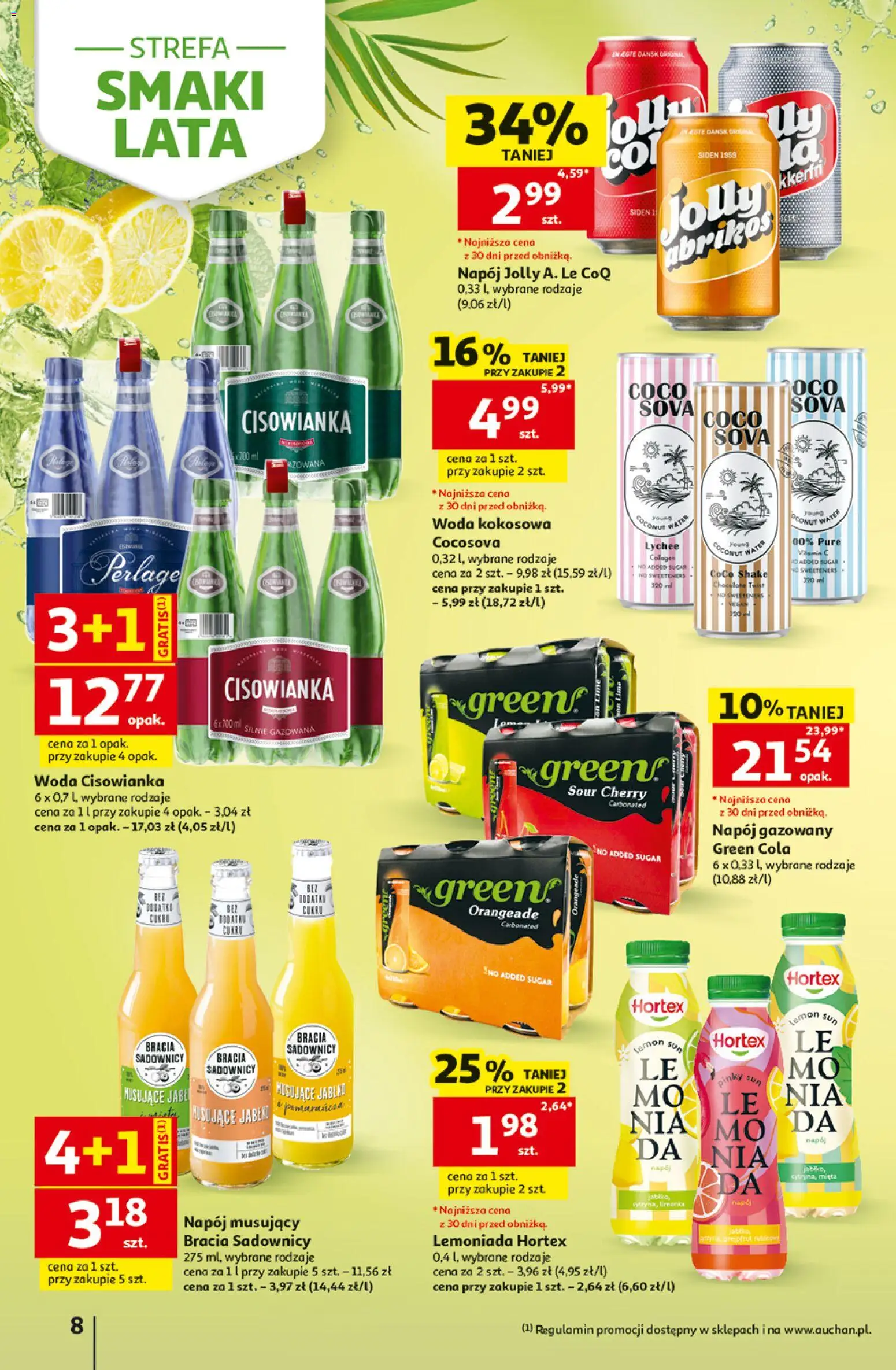 Auchan gazetka - 30 Lat Hipermarket od 02.07.2026 | Strona: 8 | Produkty: Limonka, Woda kokosowa, Mięta, Woda