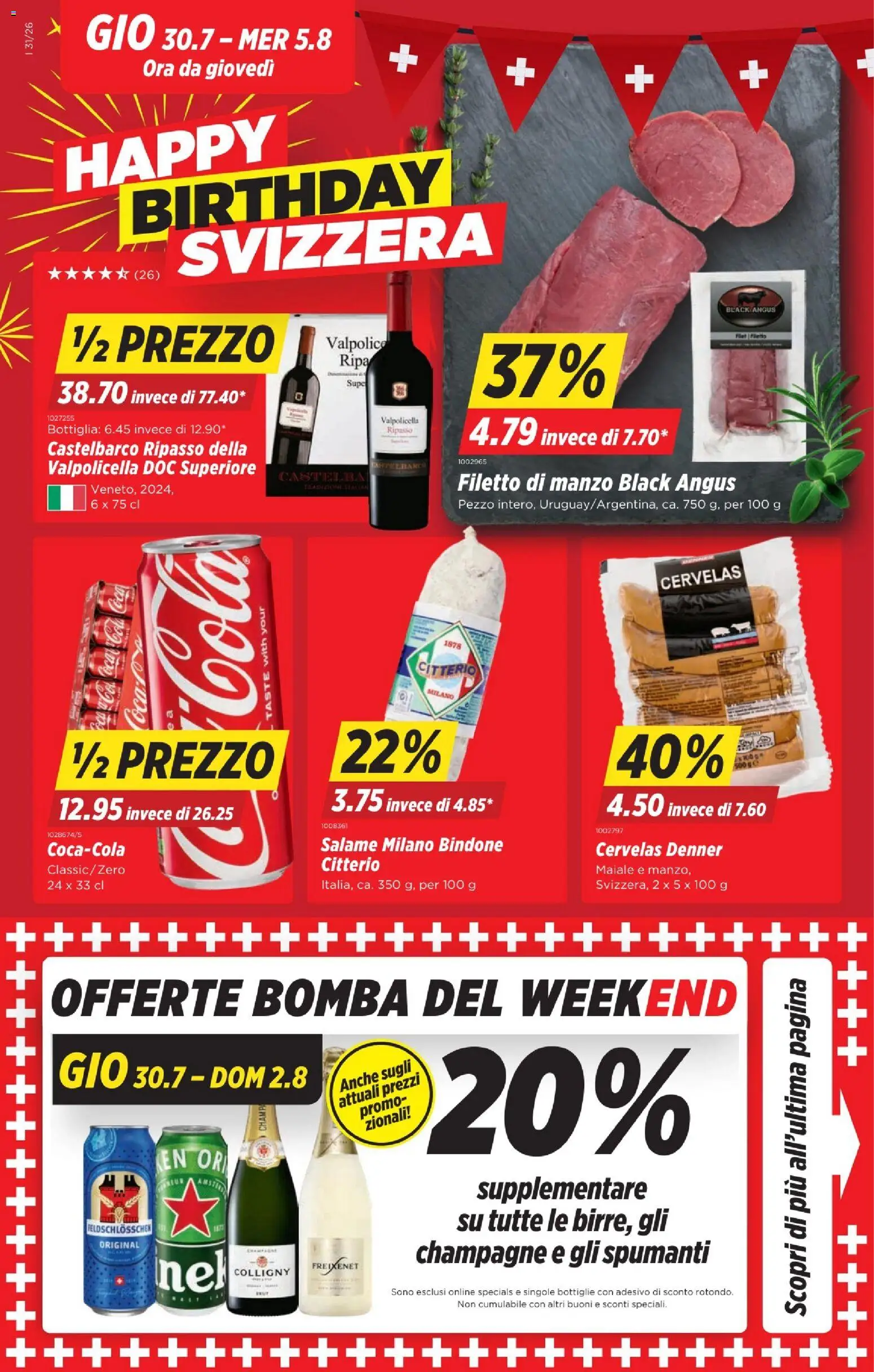 Denner aktionen IT – gültig ab 30.07.2026 | Seite: 1 | Produkte: Salami