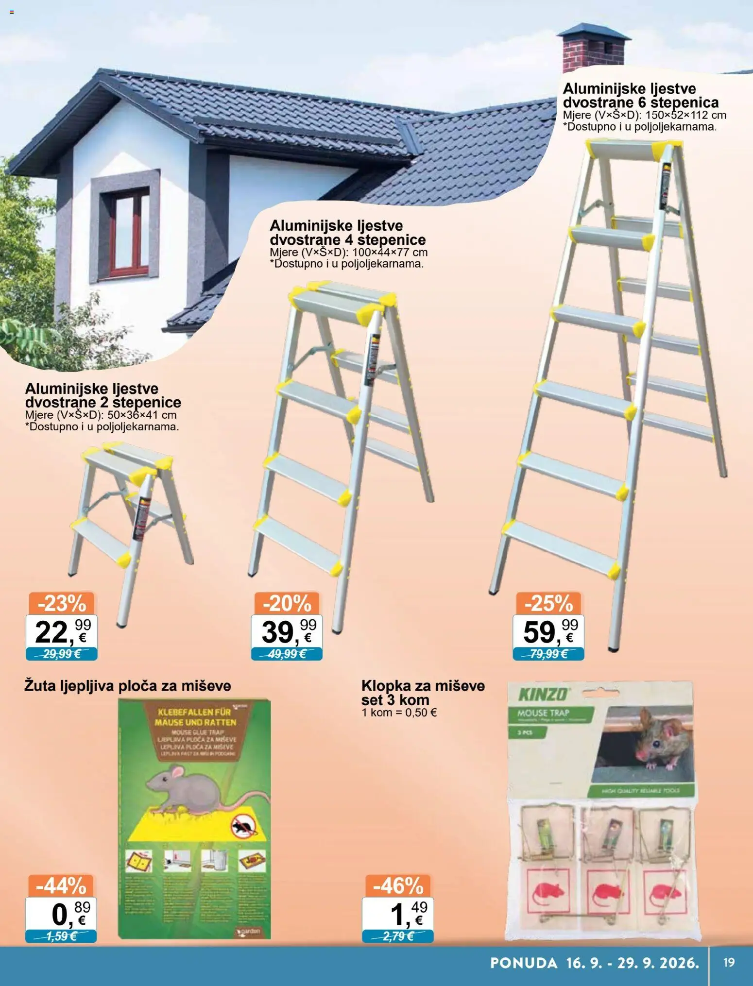 KTC katalog | vrijedi od 16.09.2026 | Stranica: 19 | Proizvodi: Ljestve, Aluminijske ljestve