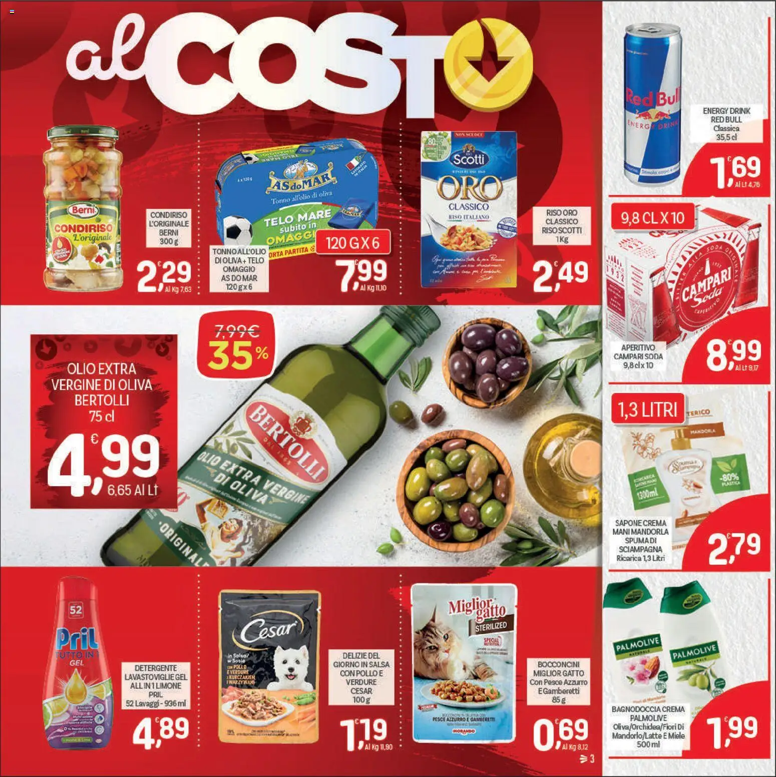 Volantino CRAI del 23/07/2026 | Pagina: 3 | Prodotti: Pesce, Verdure, Red Bull, Aperitivo