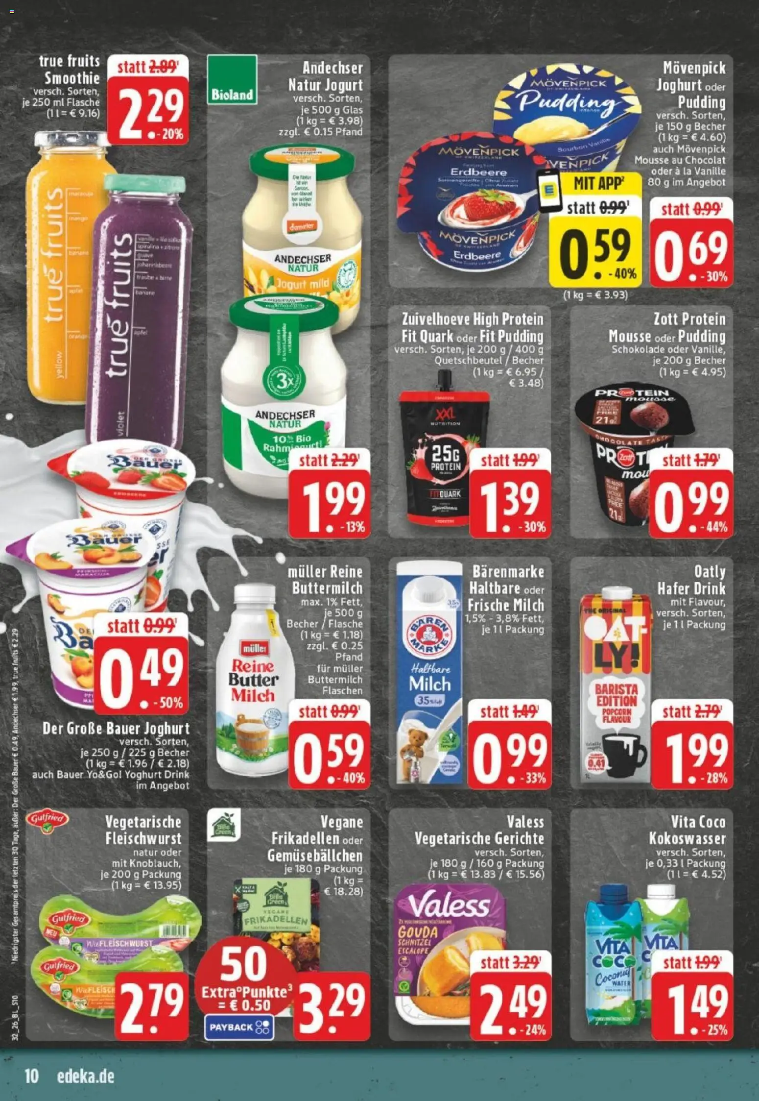 Edeka Prospekt Dortmund – gültig ab 03.08.2026 | Seite: 10 | Produkte: Joghurt, Schokolade, Bauer joghurt, Pudding